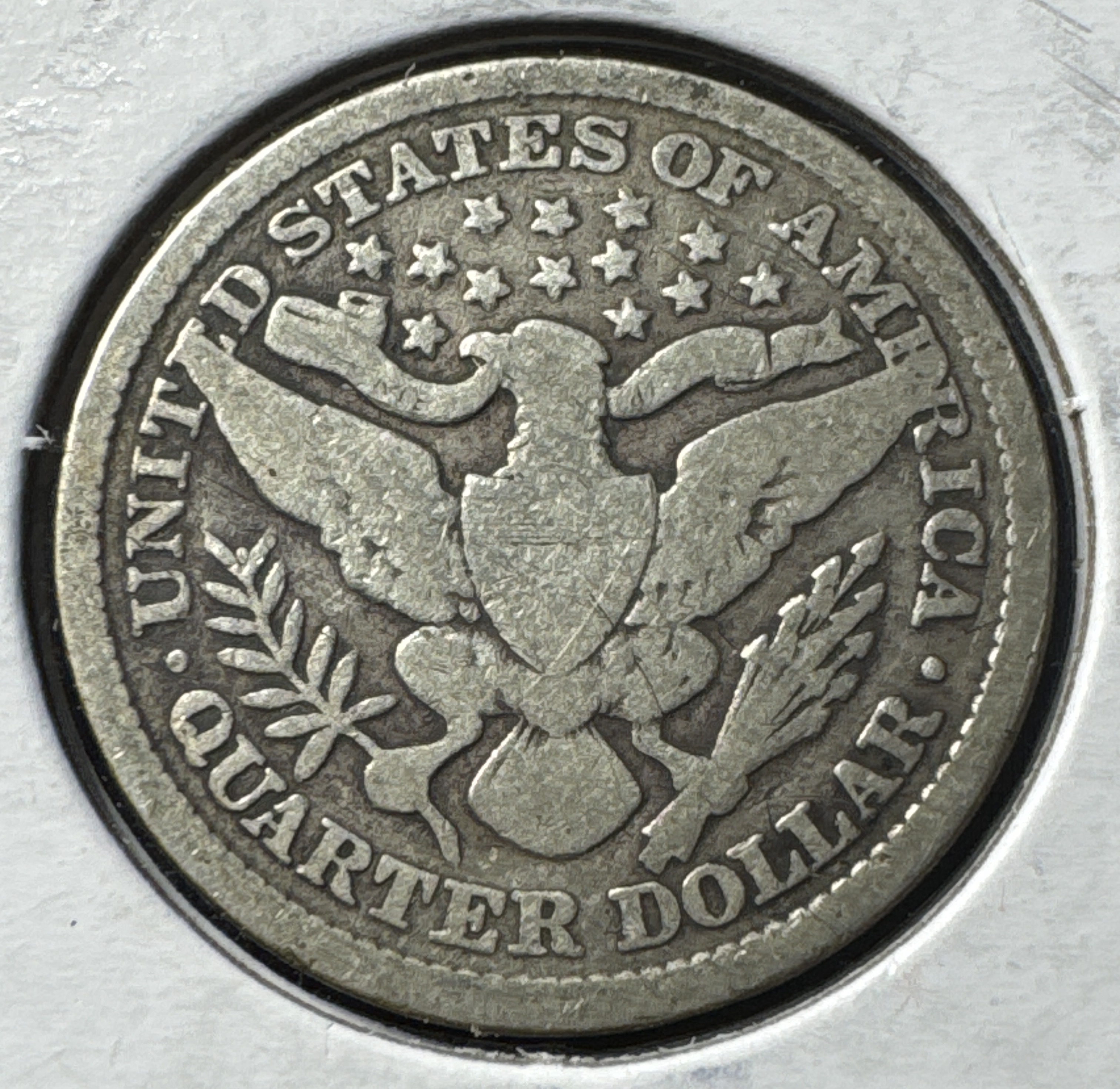 1896-P Barber Quarter Ungraded — back