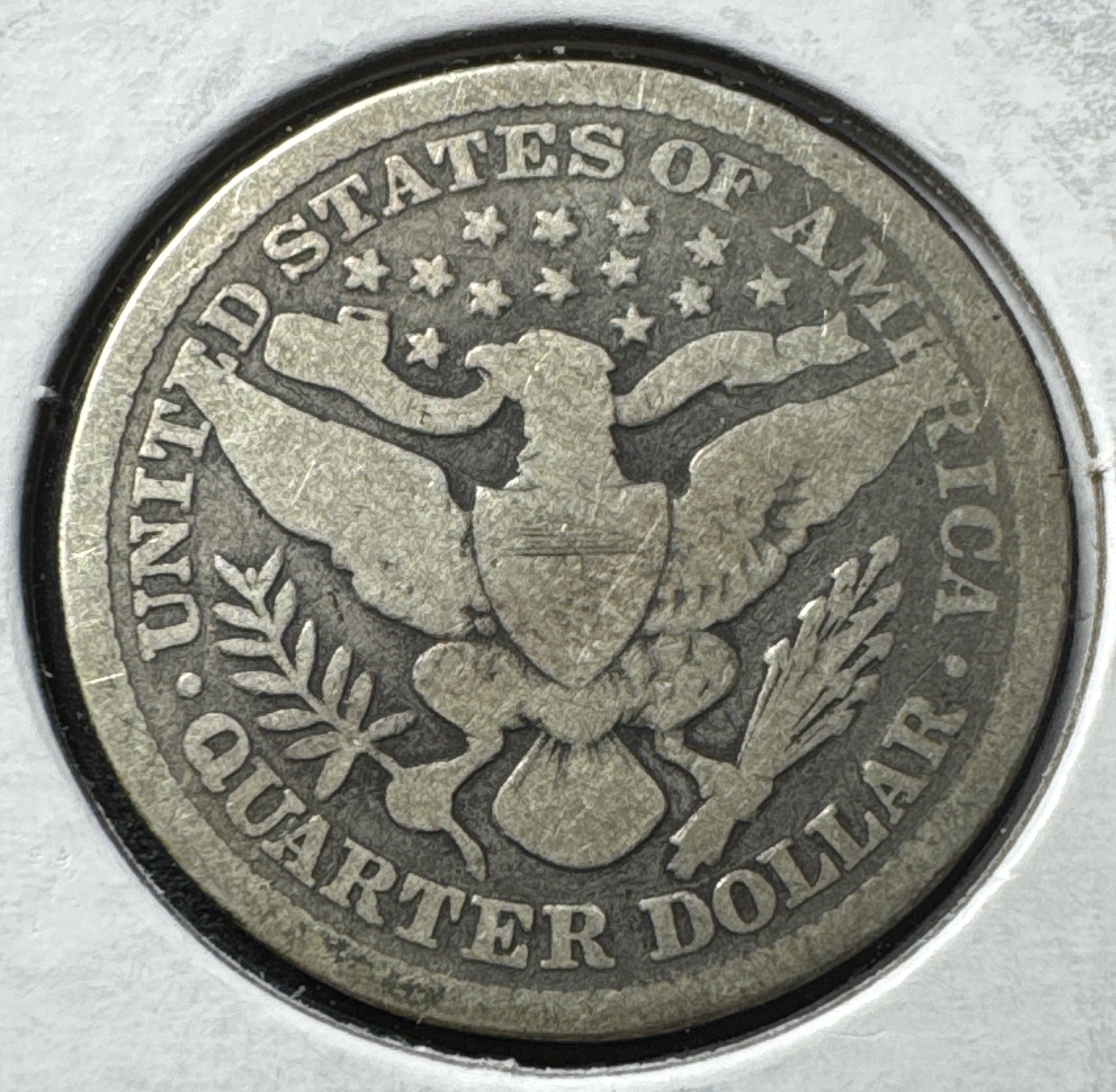 1894-P Barber Quarter Ungraded — back