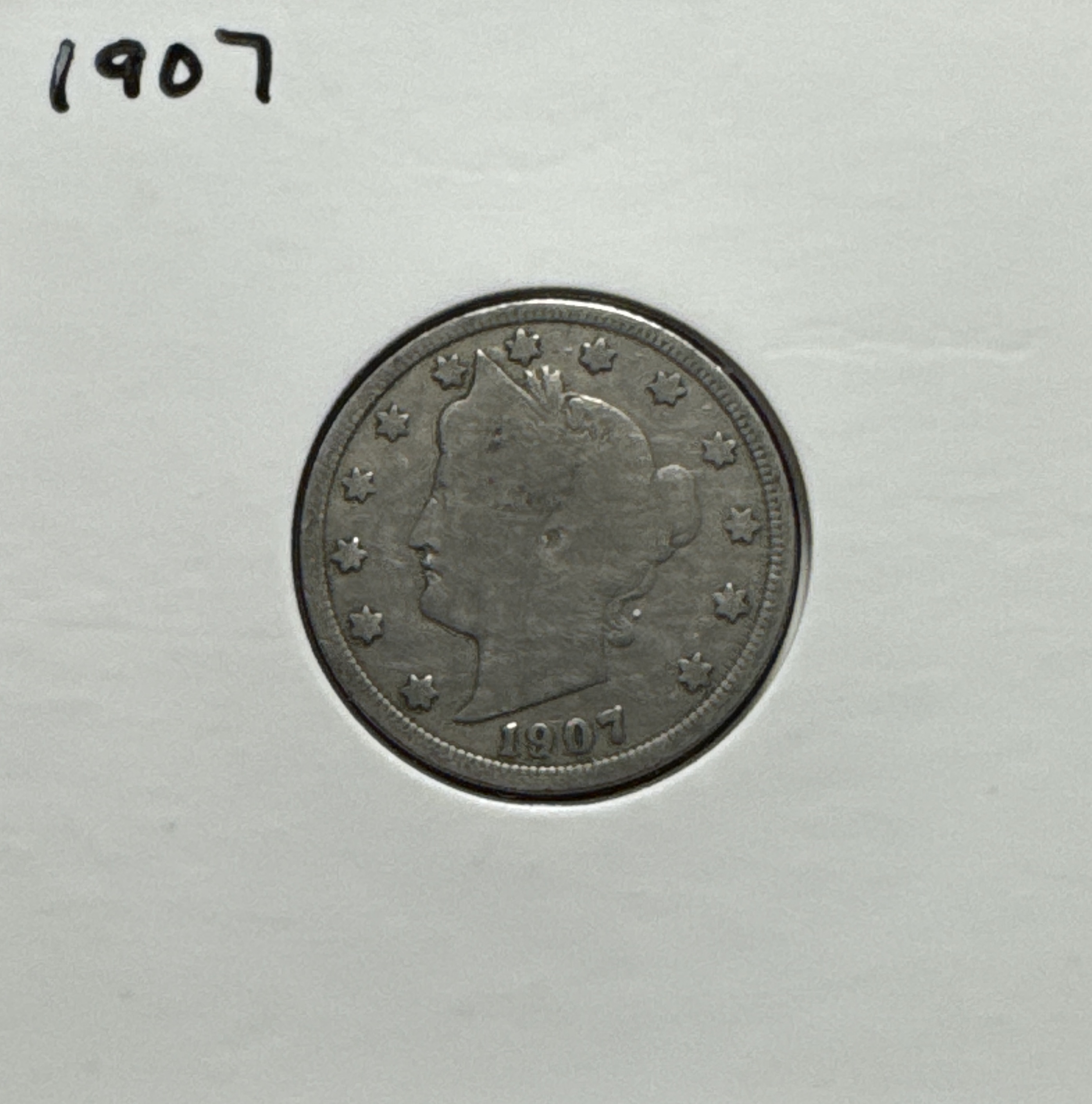 1907-P Liberty V Nickel Ungraded
