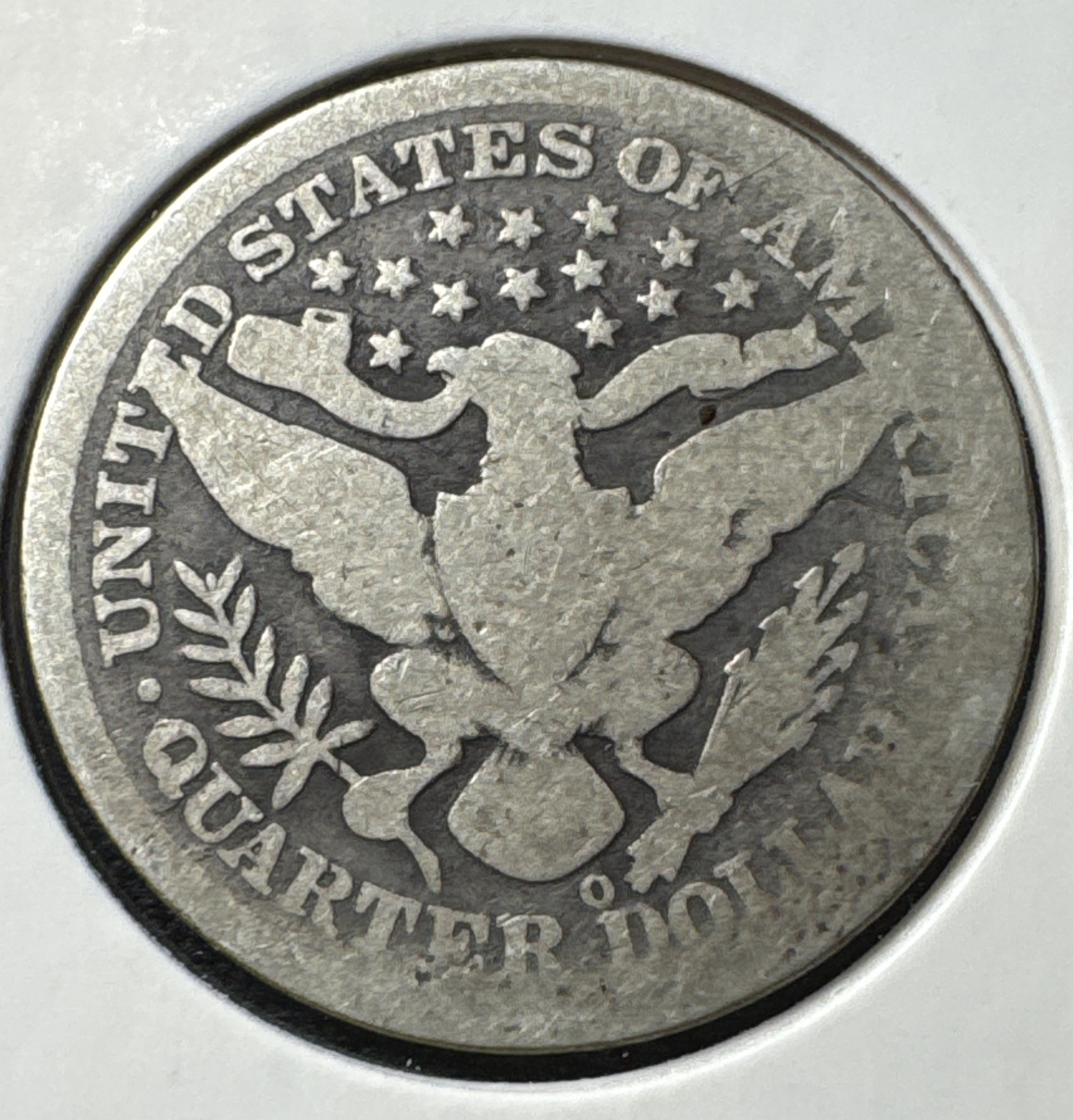 1893-O Barber Quarter Ungraded — back