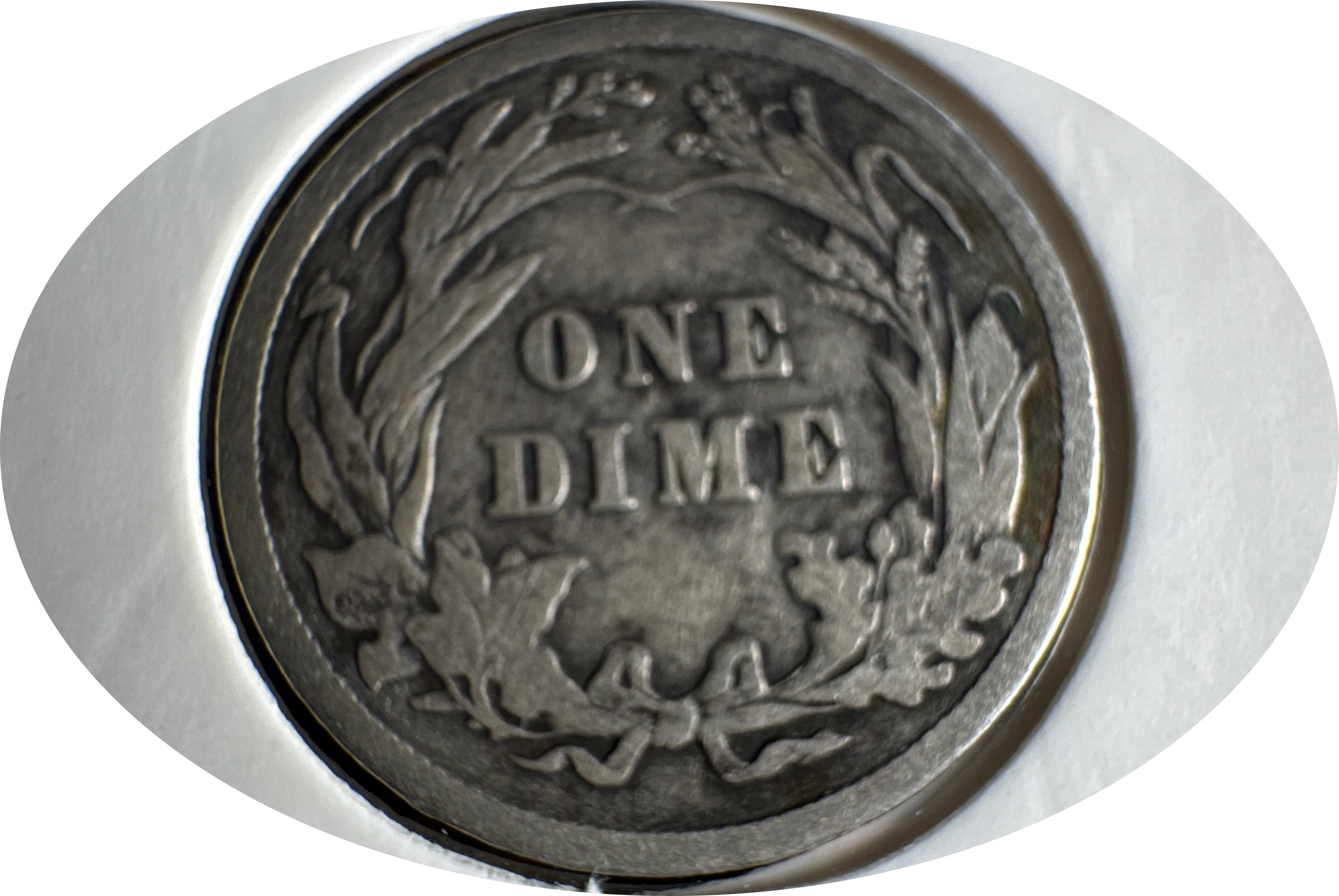 1916-P Barber Dime Ungraded — back