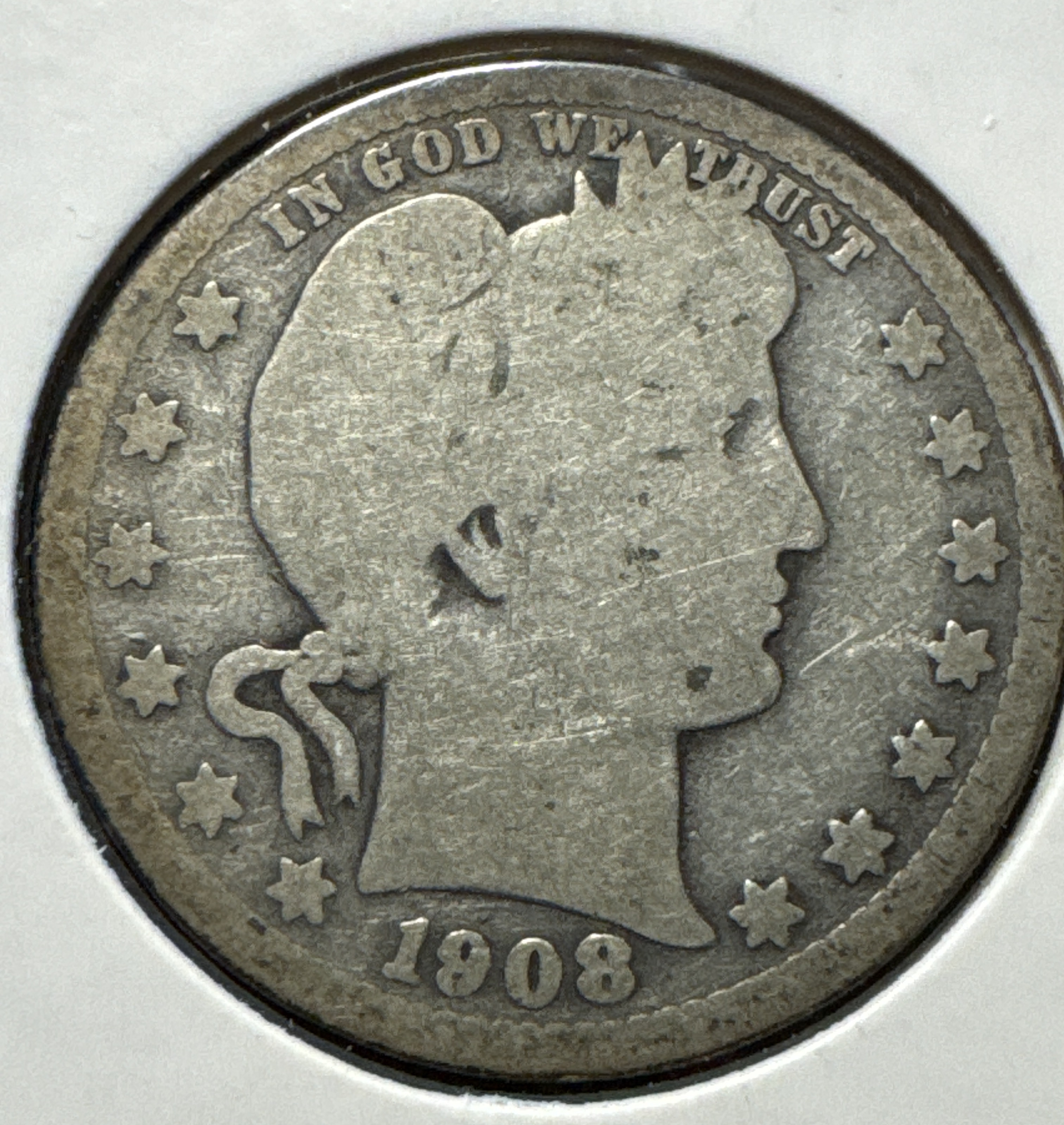 1908-P Barber Quarter Ungraded
