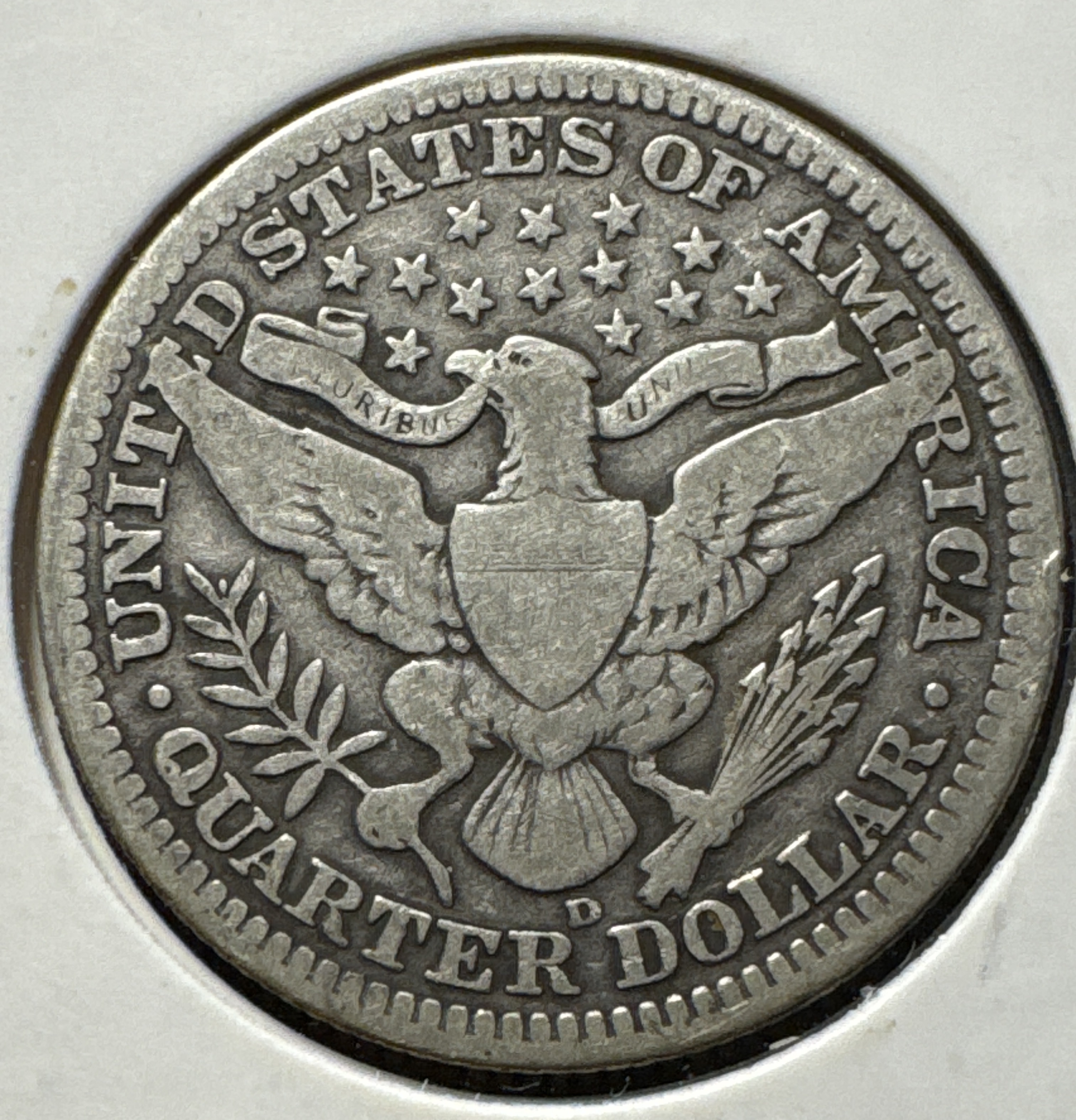 1906-O Barber Quarter Ungraded — back