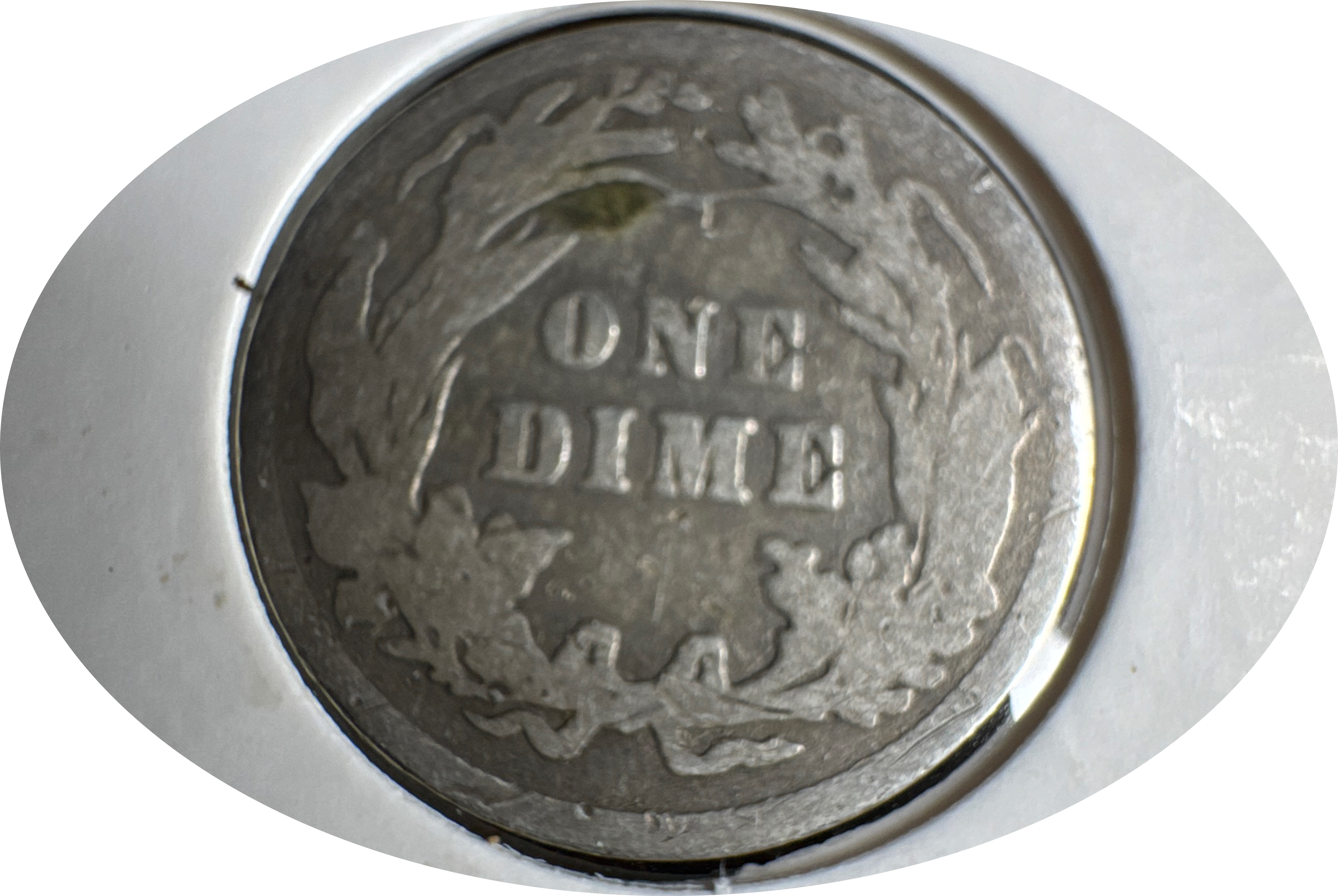 1916-P Barber Dime Ungraded — back