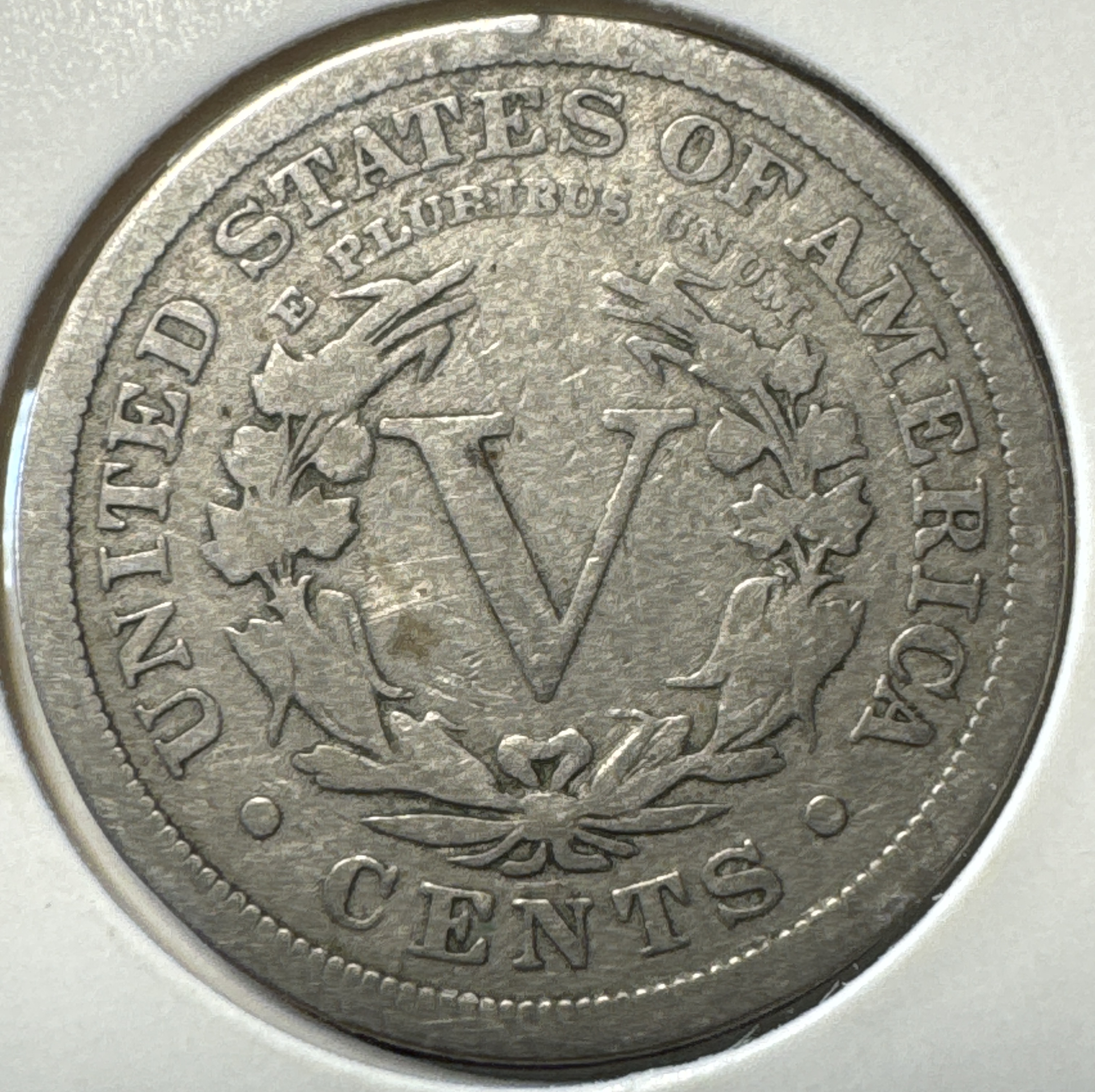 1899-P Liberty V Nickel Ungraded — back