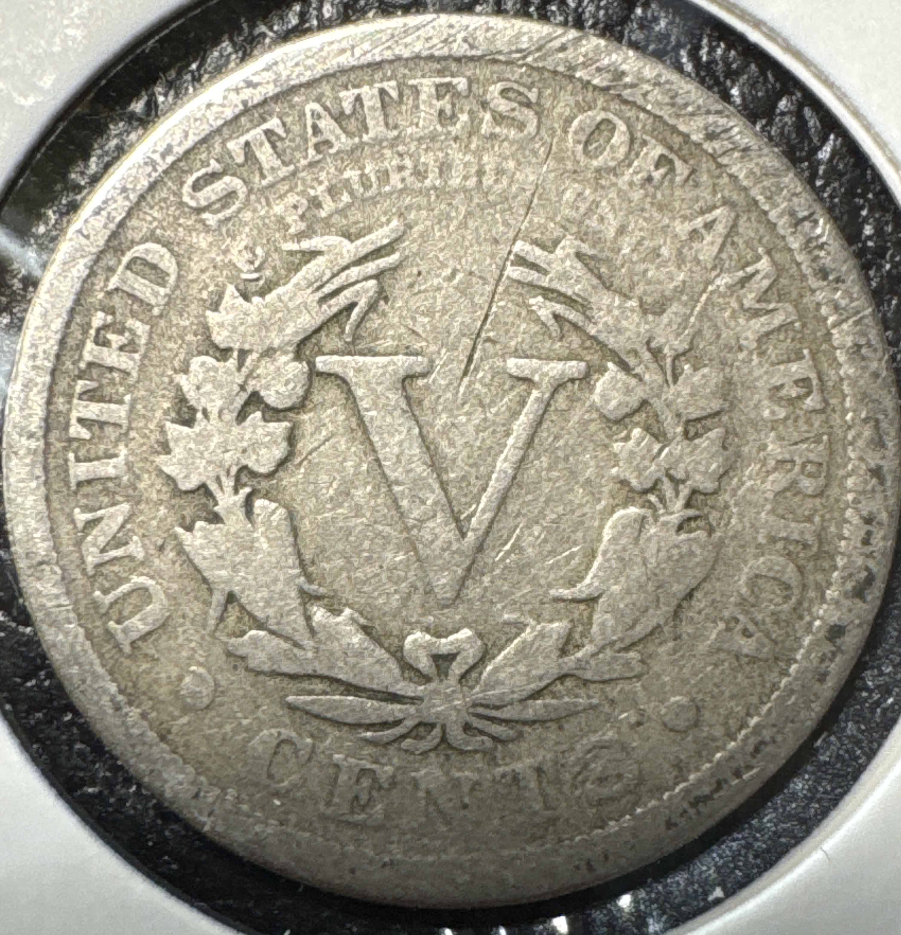 1911-P Liberty V Nickel Ungraded — back