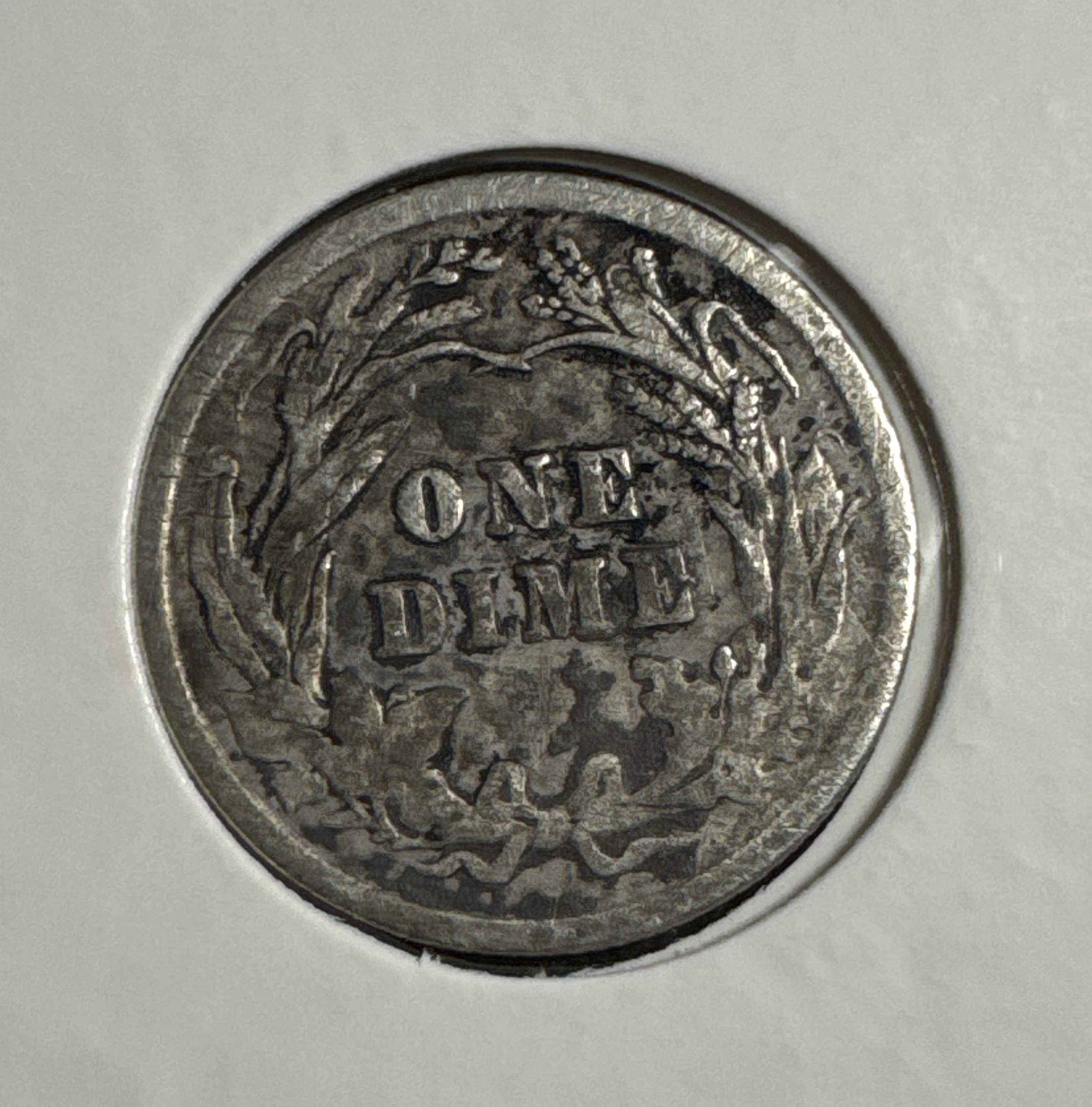 1912-P Barber Dime Ungraded — back