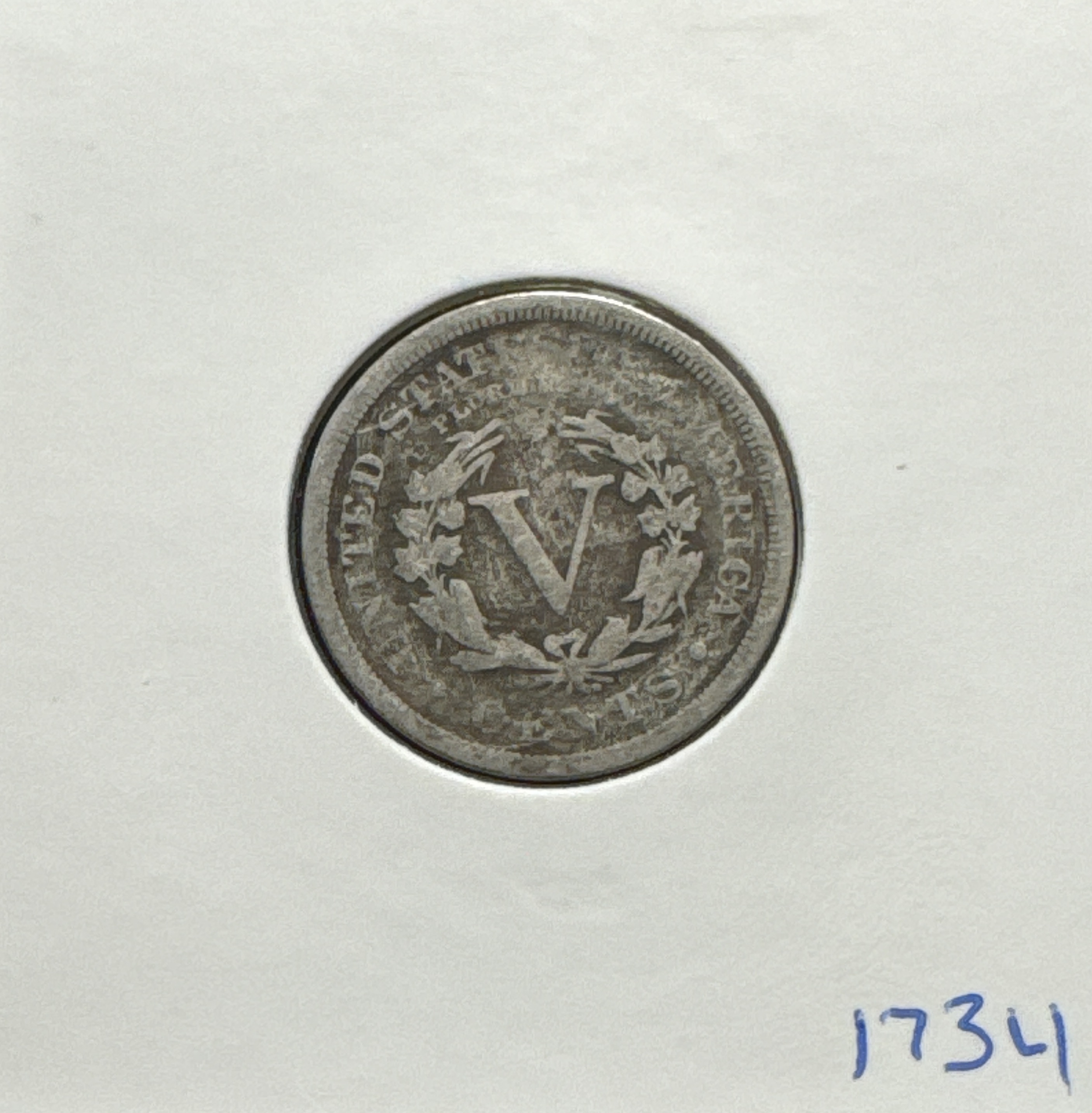 1905-P Liberty V Nickel Ungraded — back