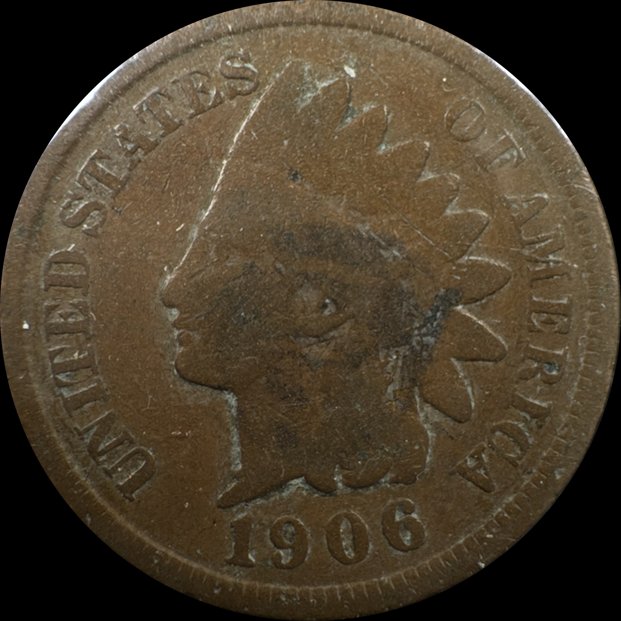1906-P Indian Head Cent Ungraded