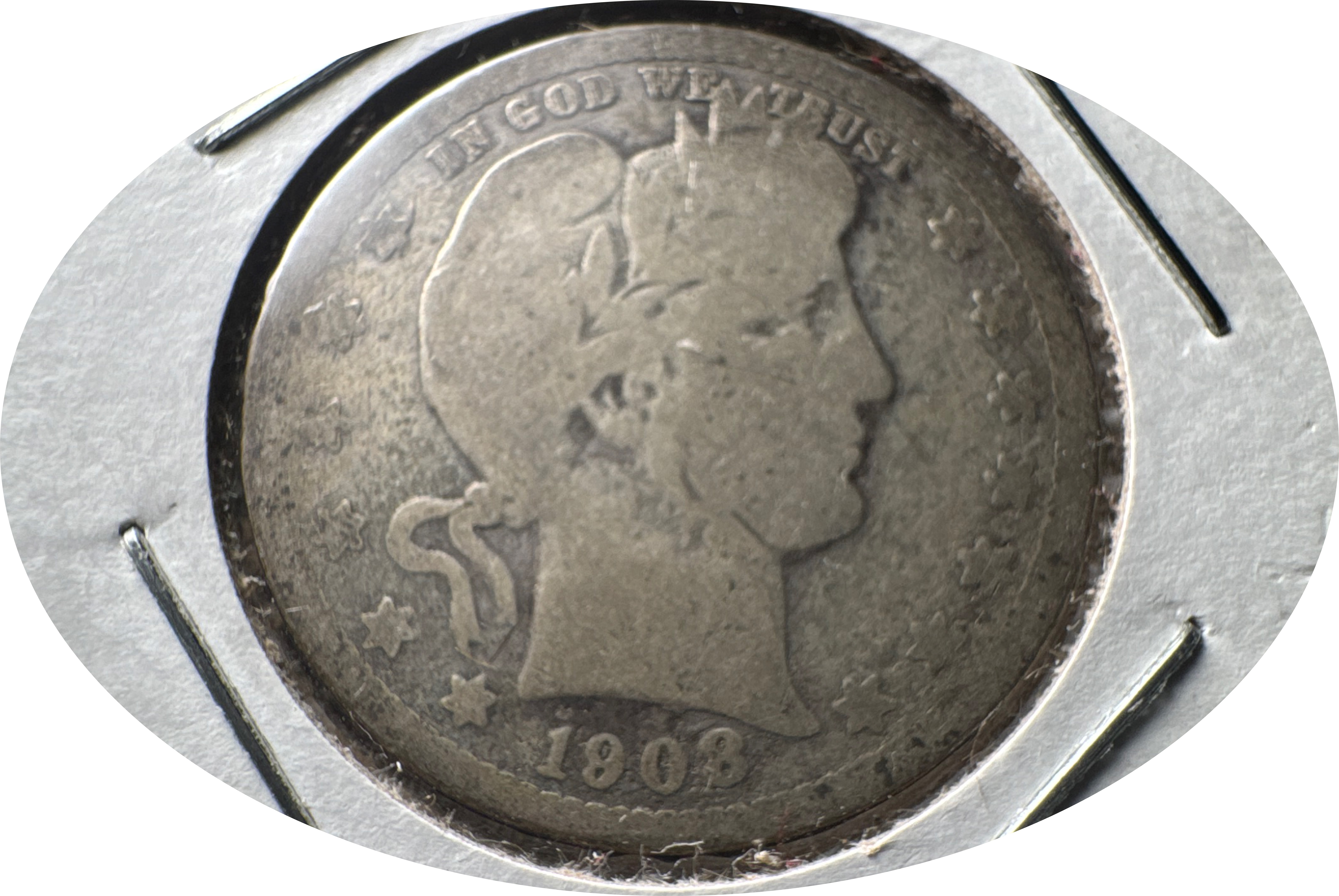 1908-D Barber Quarter Ungraded