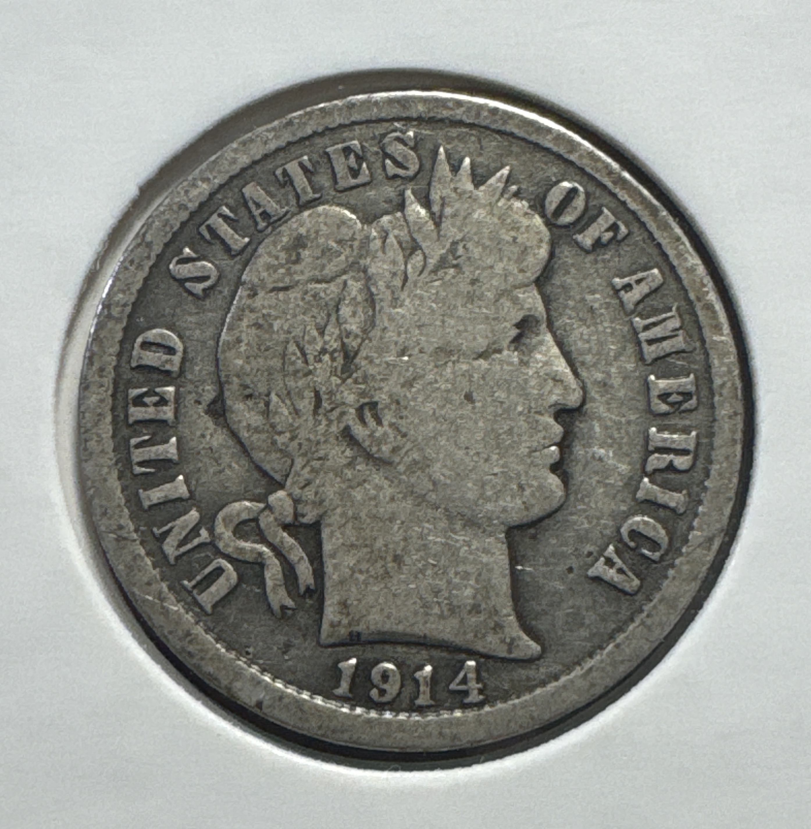 1914-D Barber Dime Ungraded