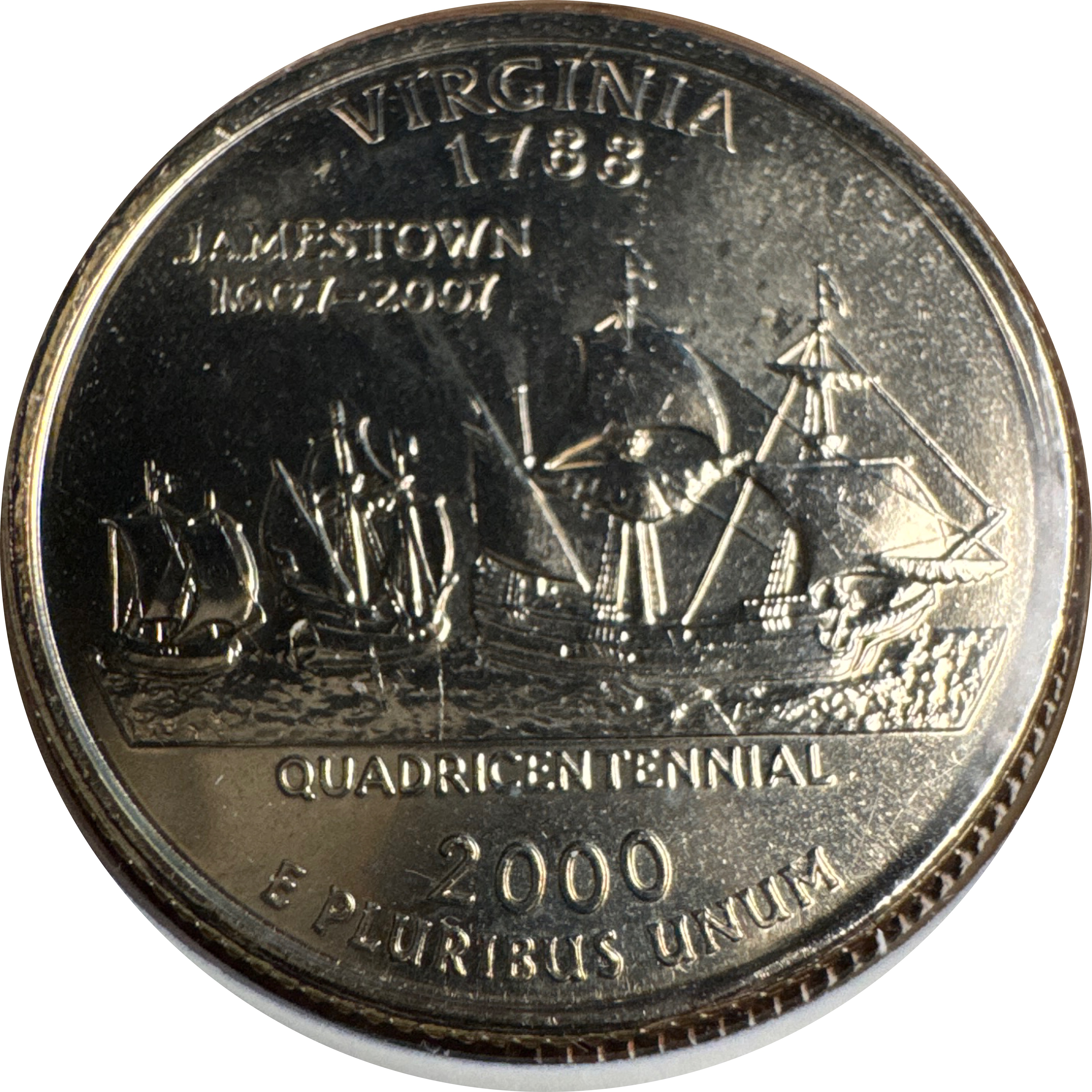 2000-P Washington Quarter Ungraded — back