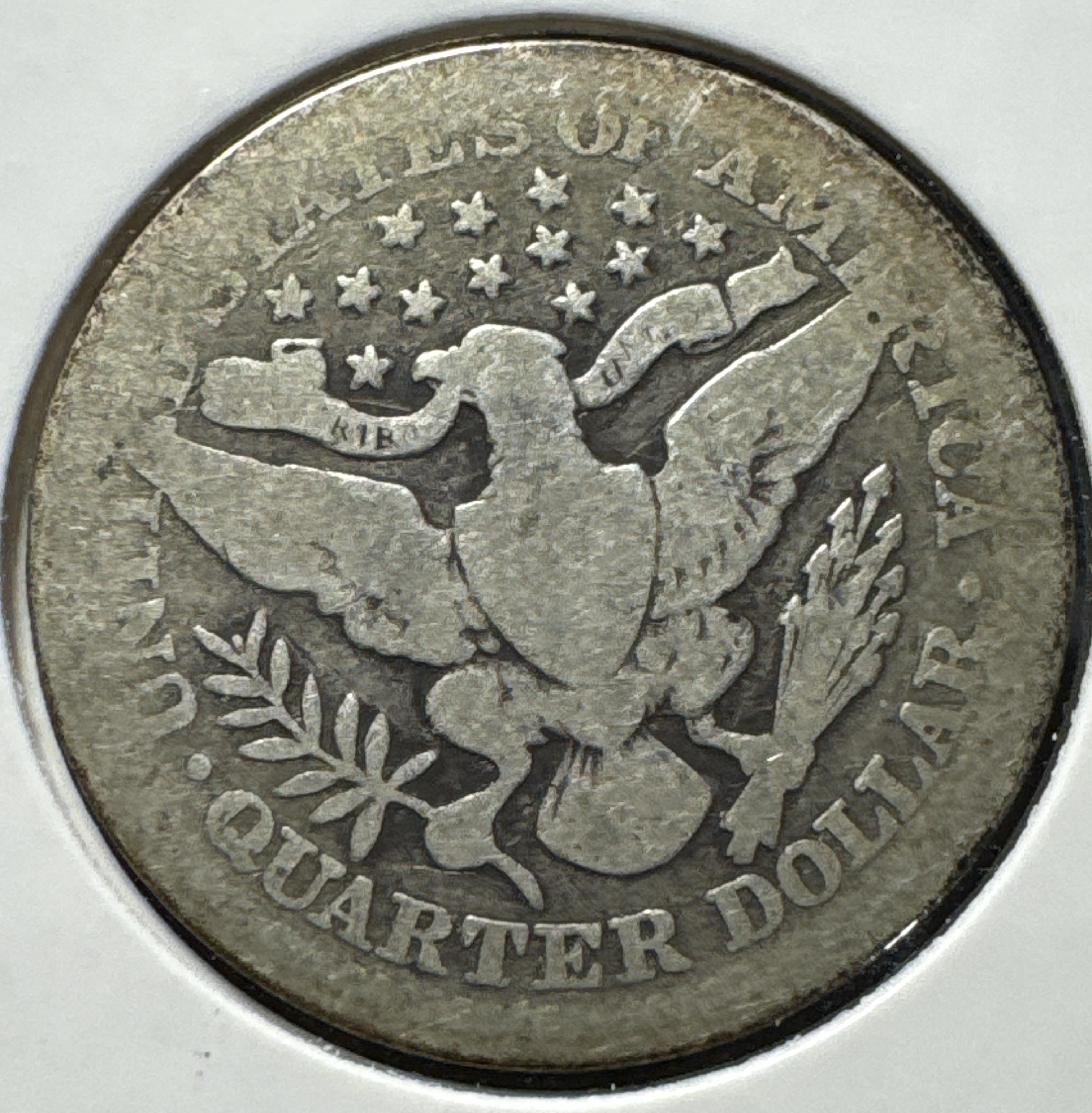 1903-P Barber Quarter Ungraded — back