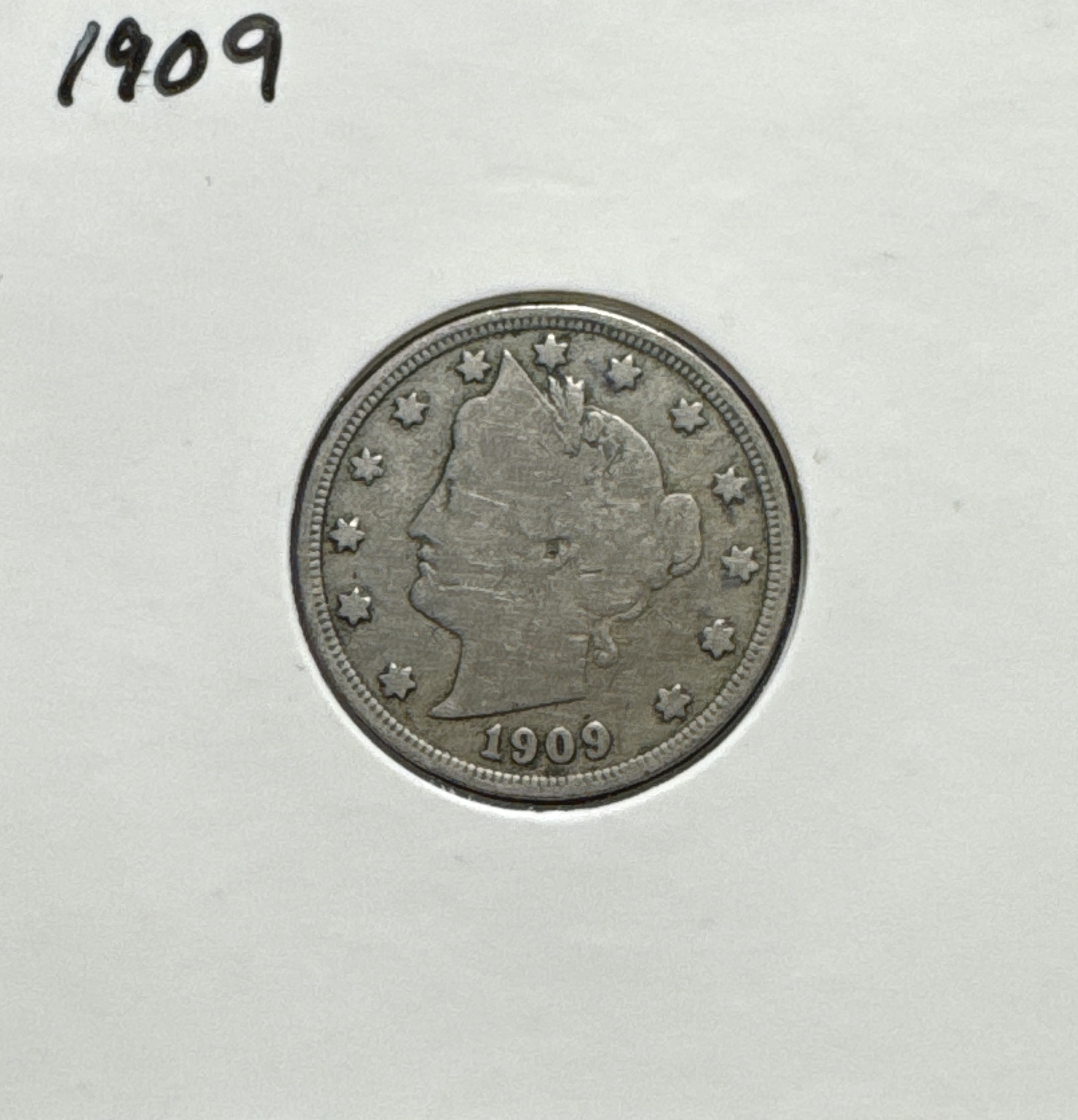1909-P Liberty V Nickel Ungraded