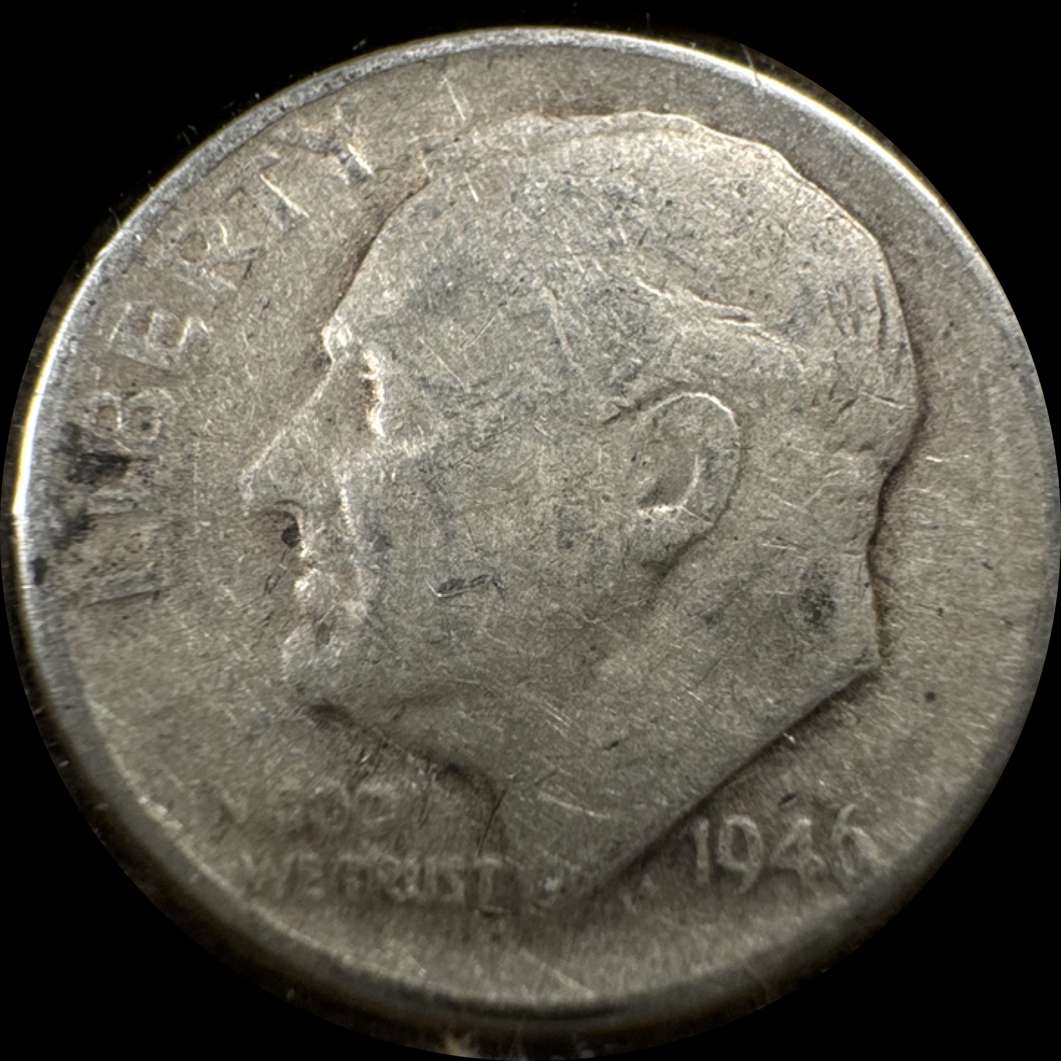 1946-D Roosevelt Dime Ungraded