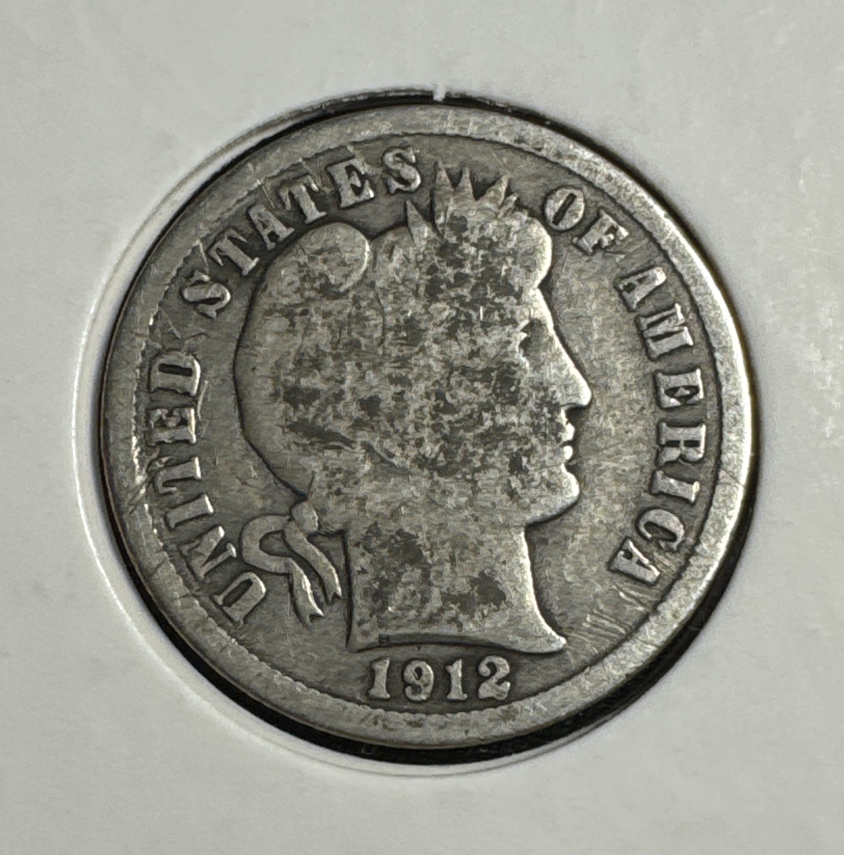 1912-P Barber Dime Ungraded