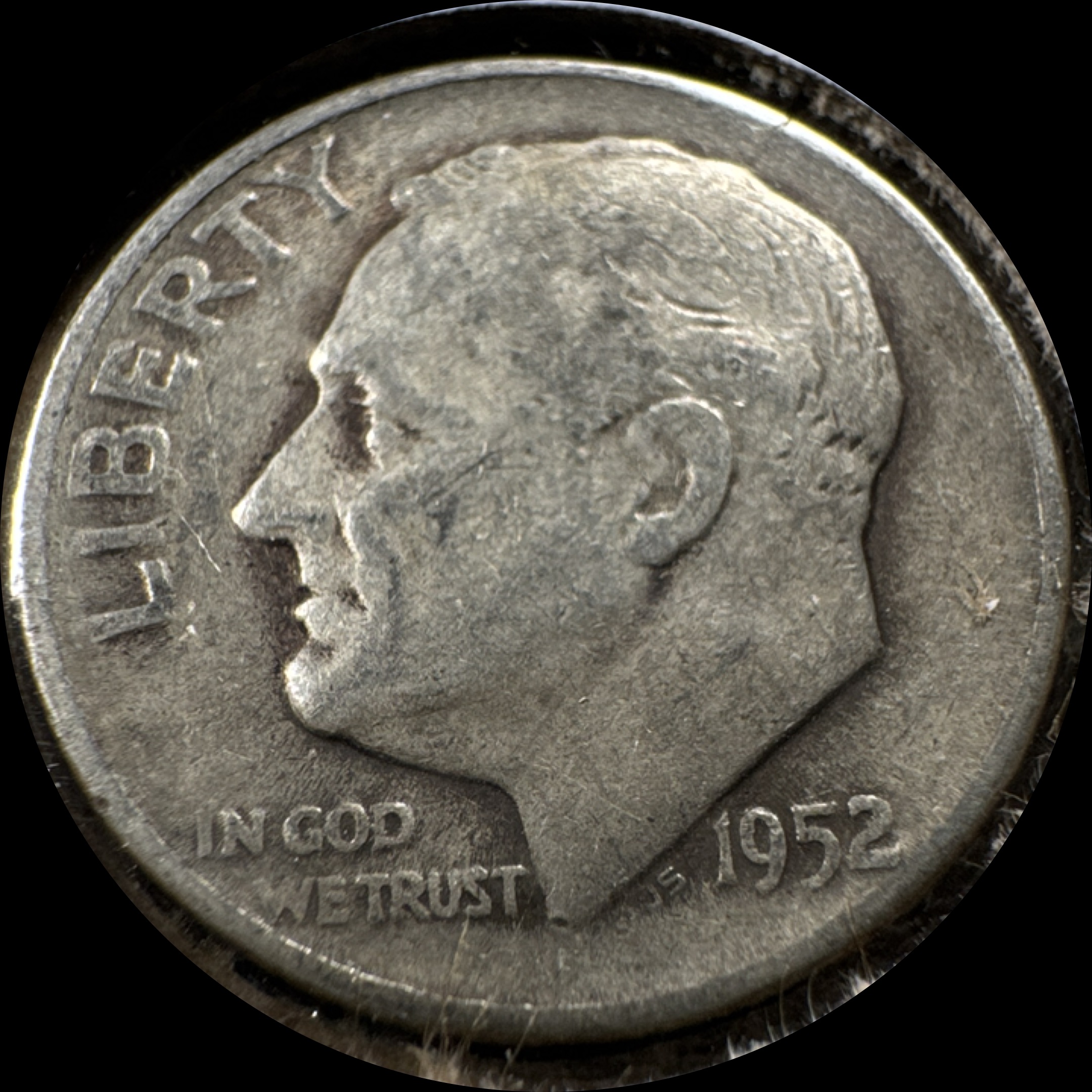 1952-S Roosevelt Dime Ungraded