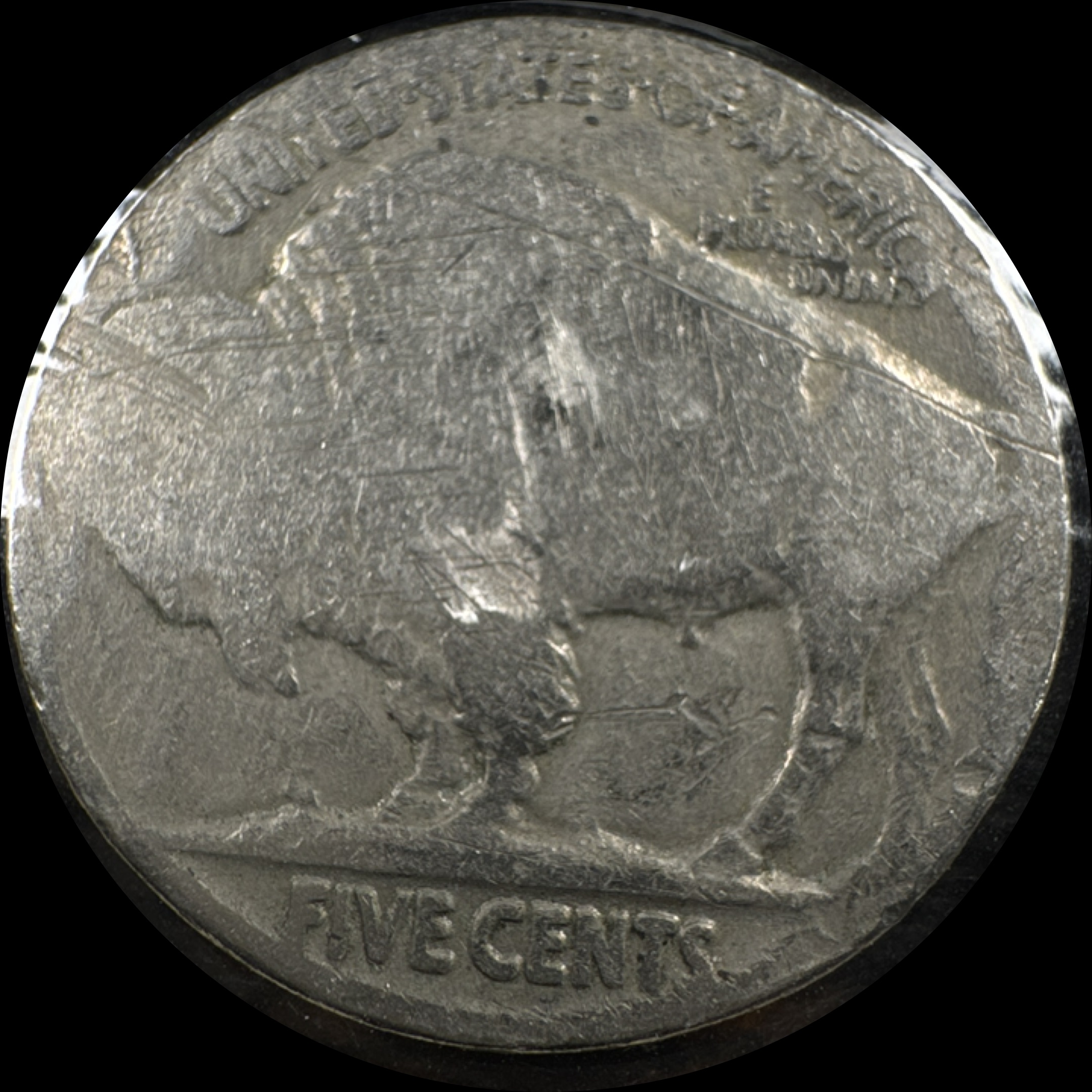 1937-P Buffalo Nickel Ungraded — back