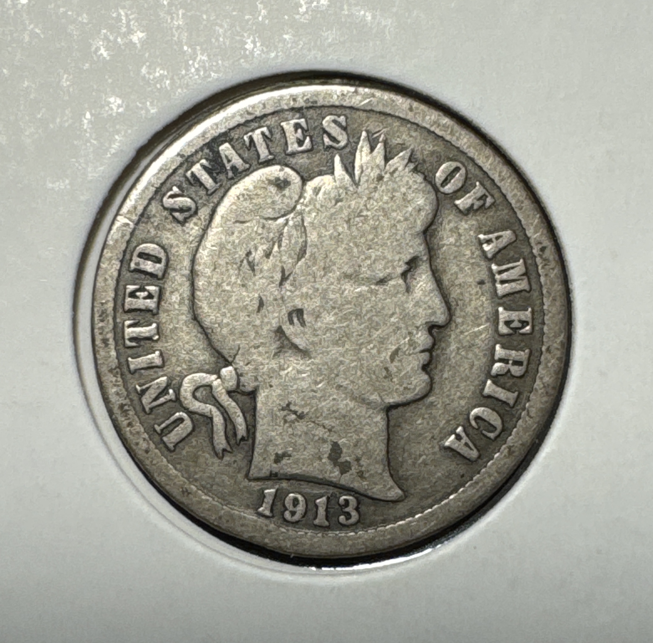 1913-P Barber Dime Ungraded