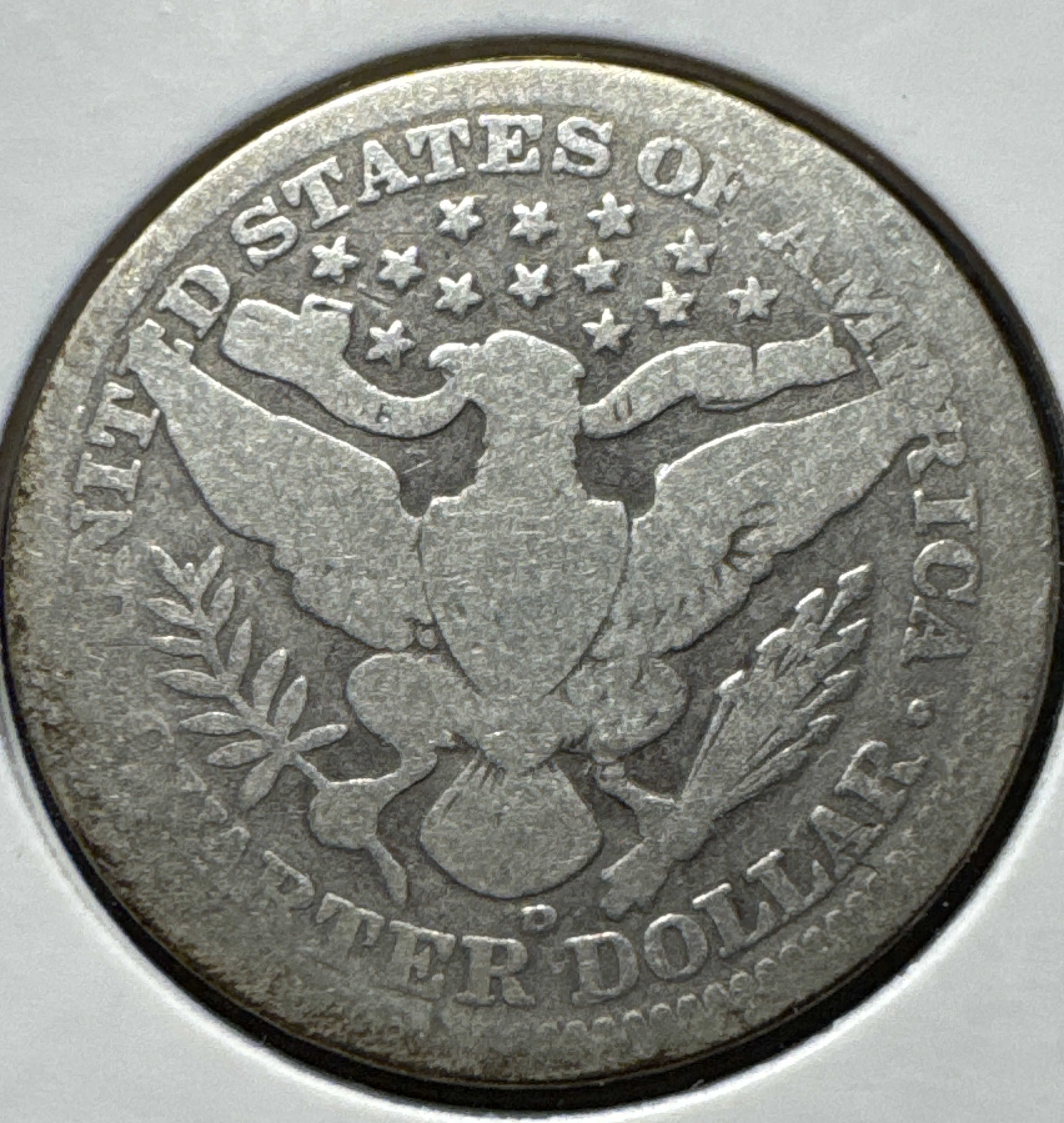 1909-D Barber Quarter Ungraded — back
