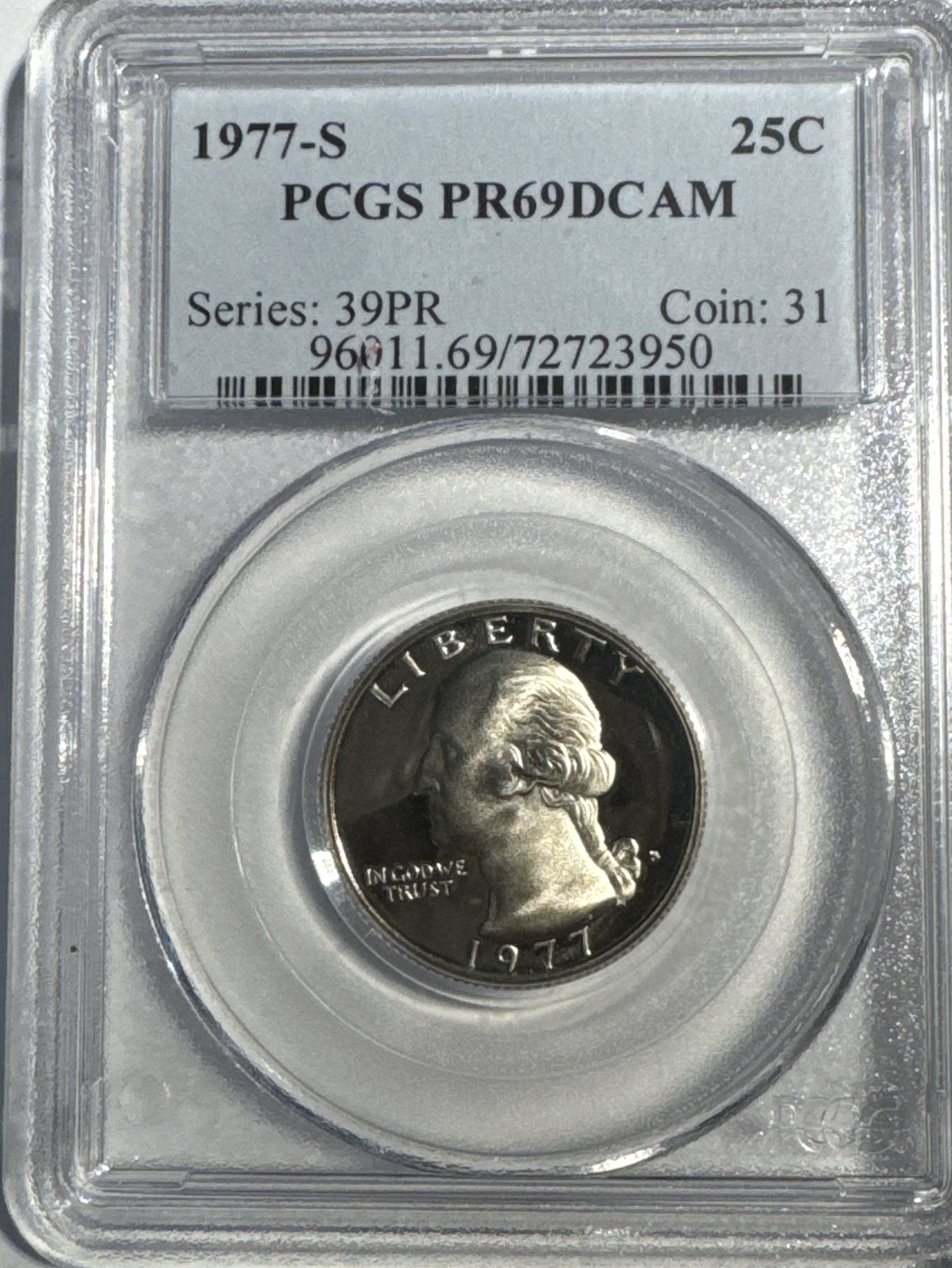 1977-S Washington Quarter PR69