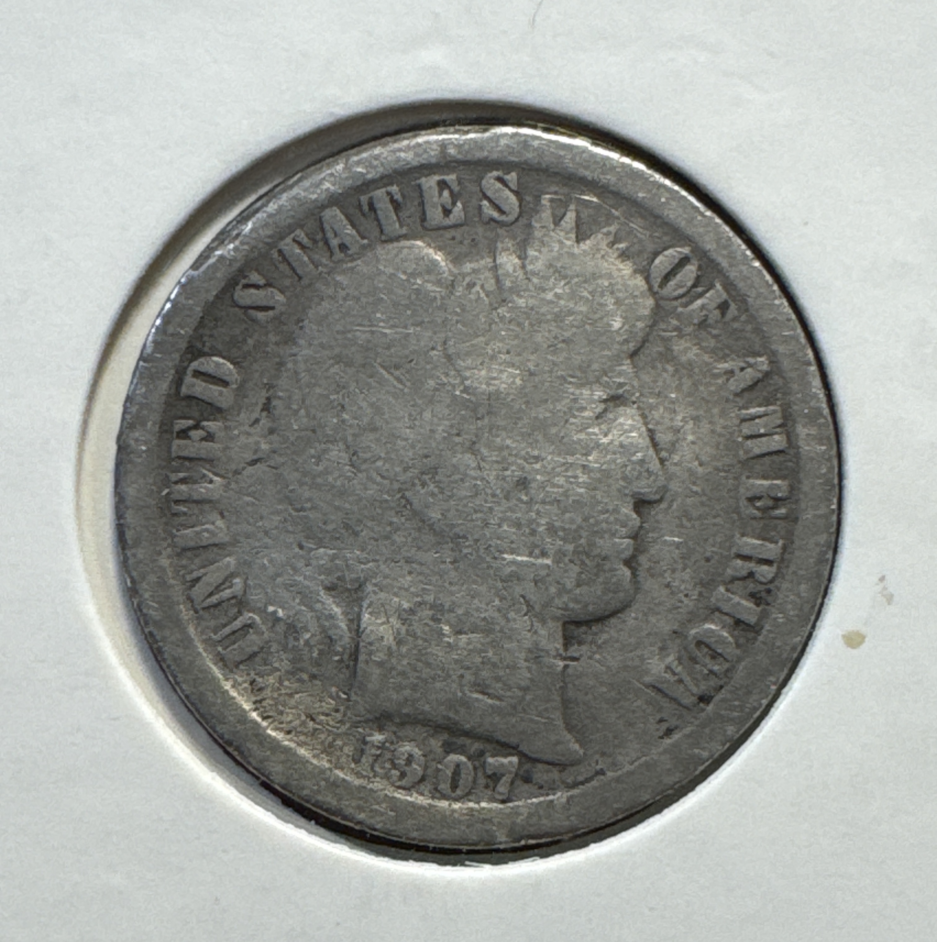 1907-O Barber Dime Ungraded