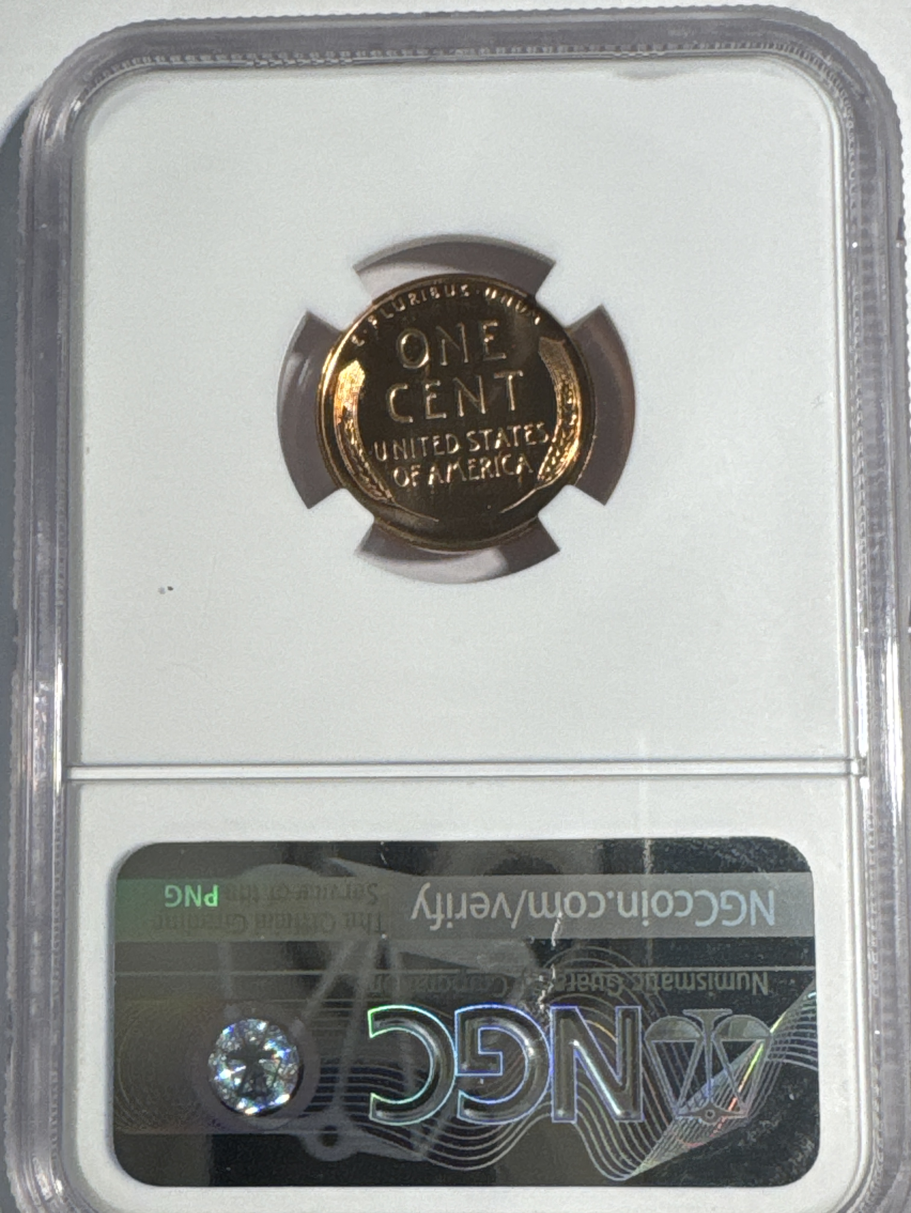 1957-P Lincoln Cent PF67 — back
