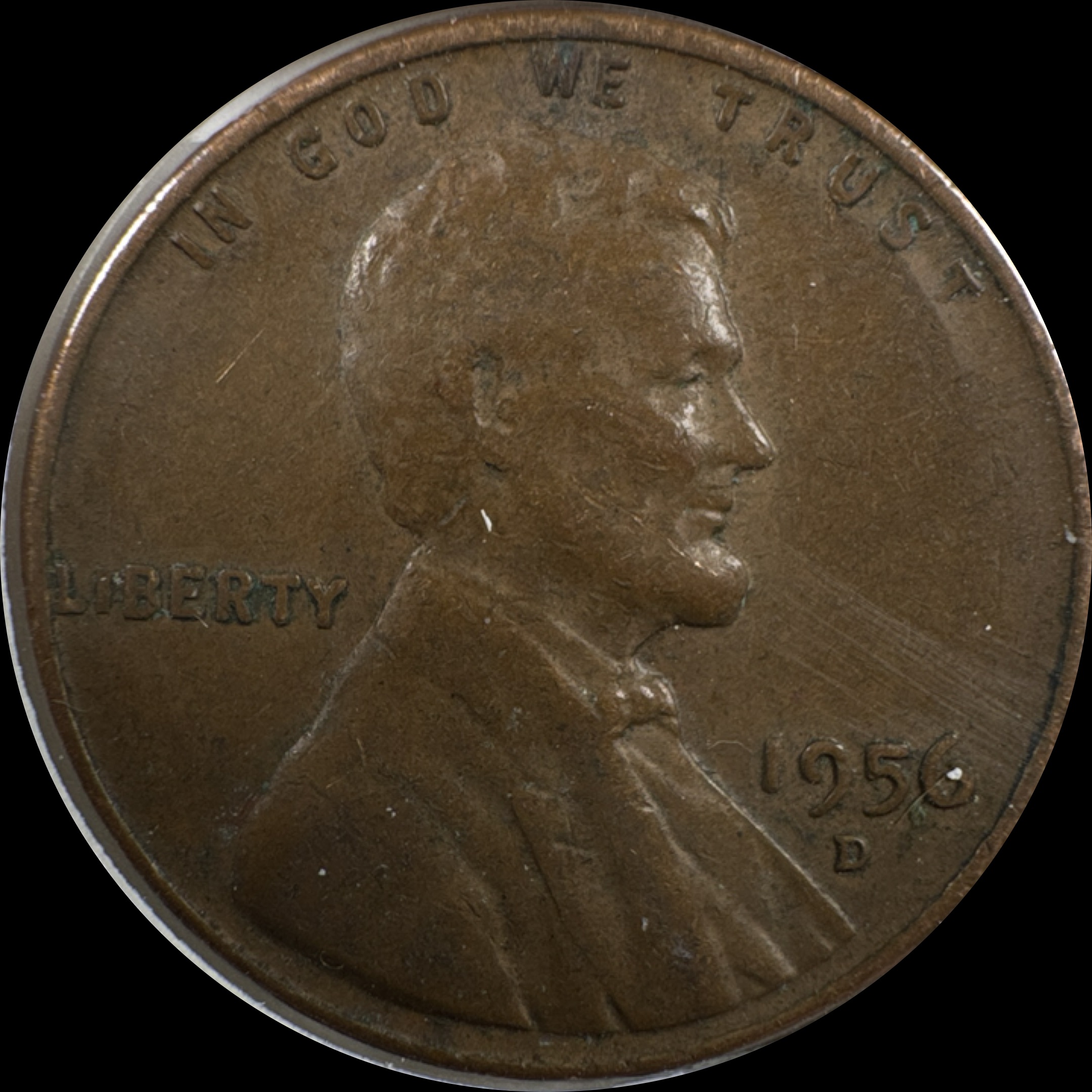 1956-D Lincoln Cent Ungraded