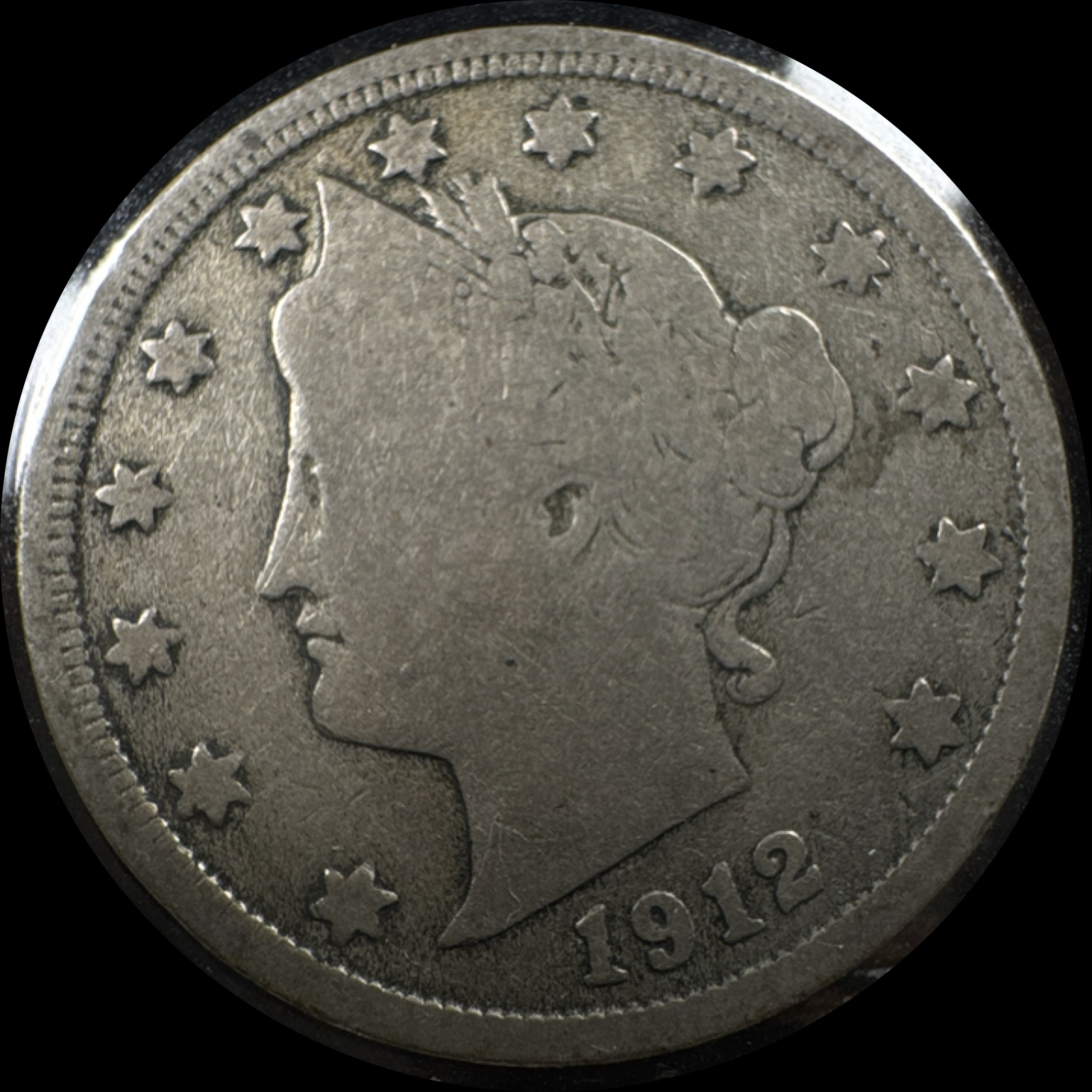 1912-P Liberty V Nickel Ungraded