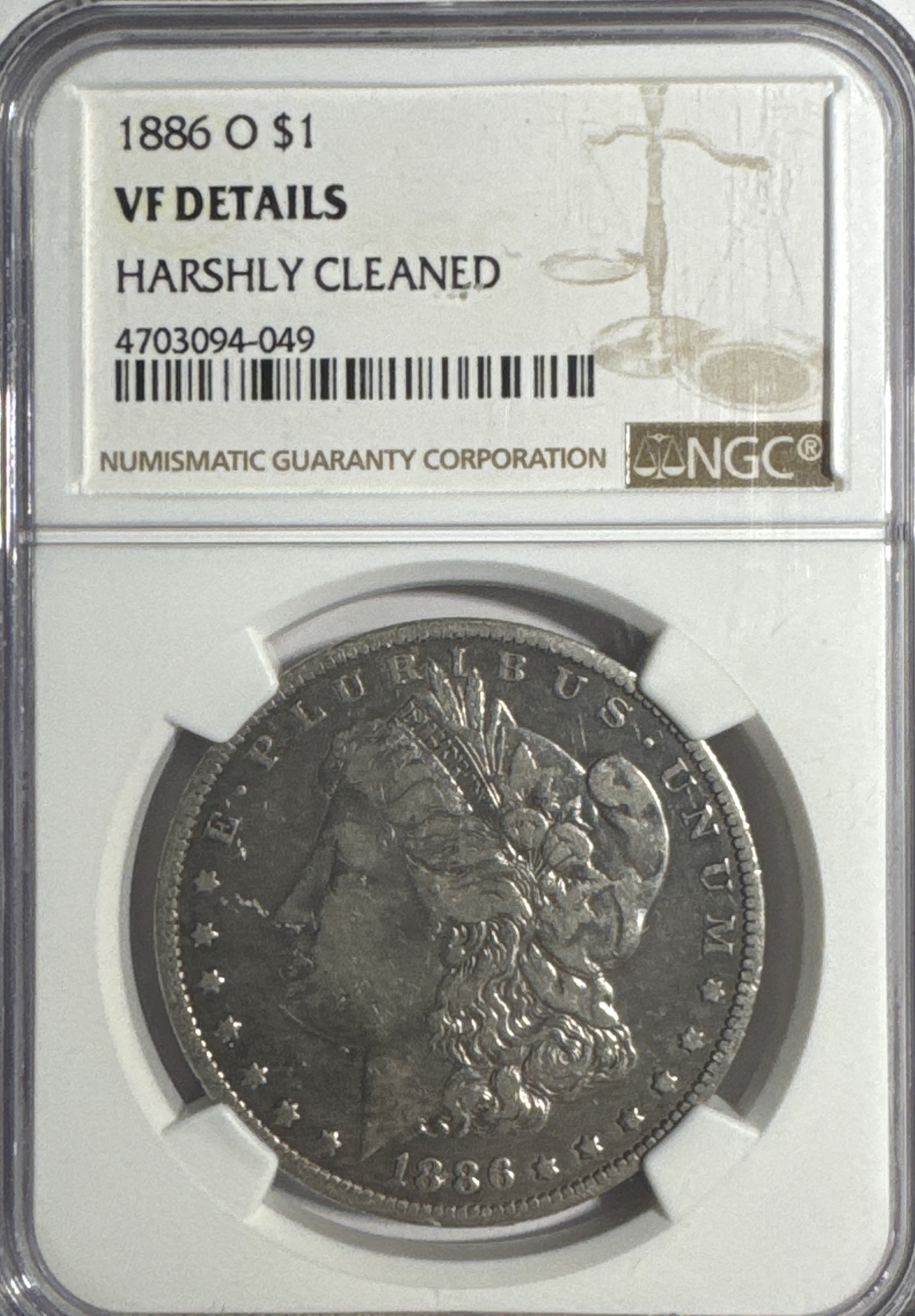 1886-O Morgan Dollar VF35