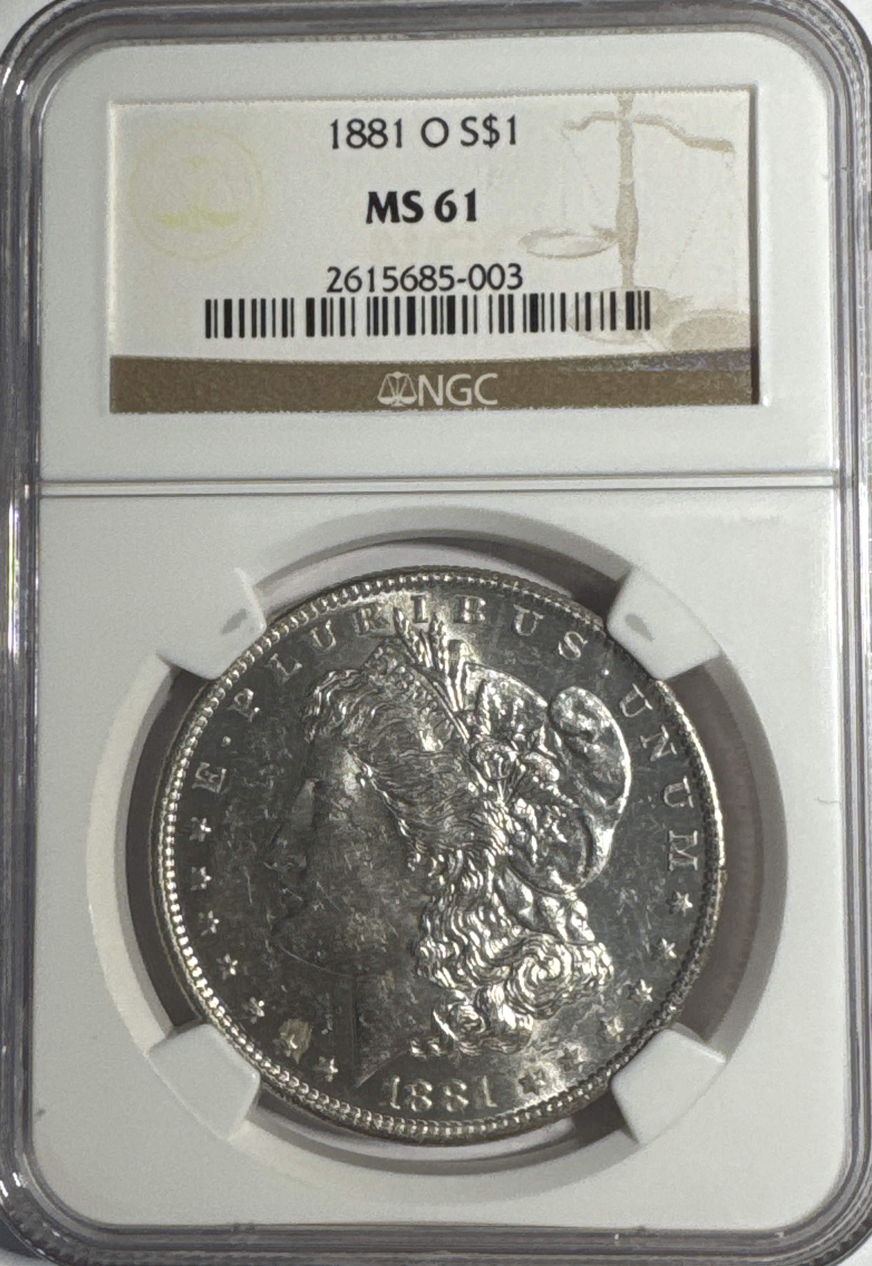 1881-O Morgan Dollar MS61