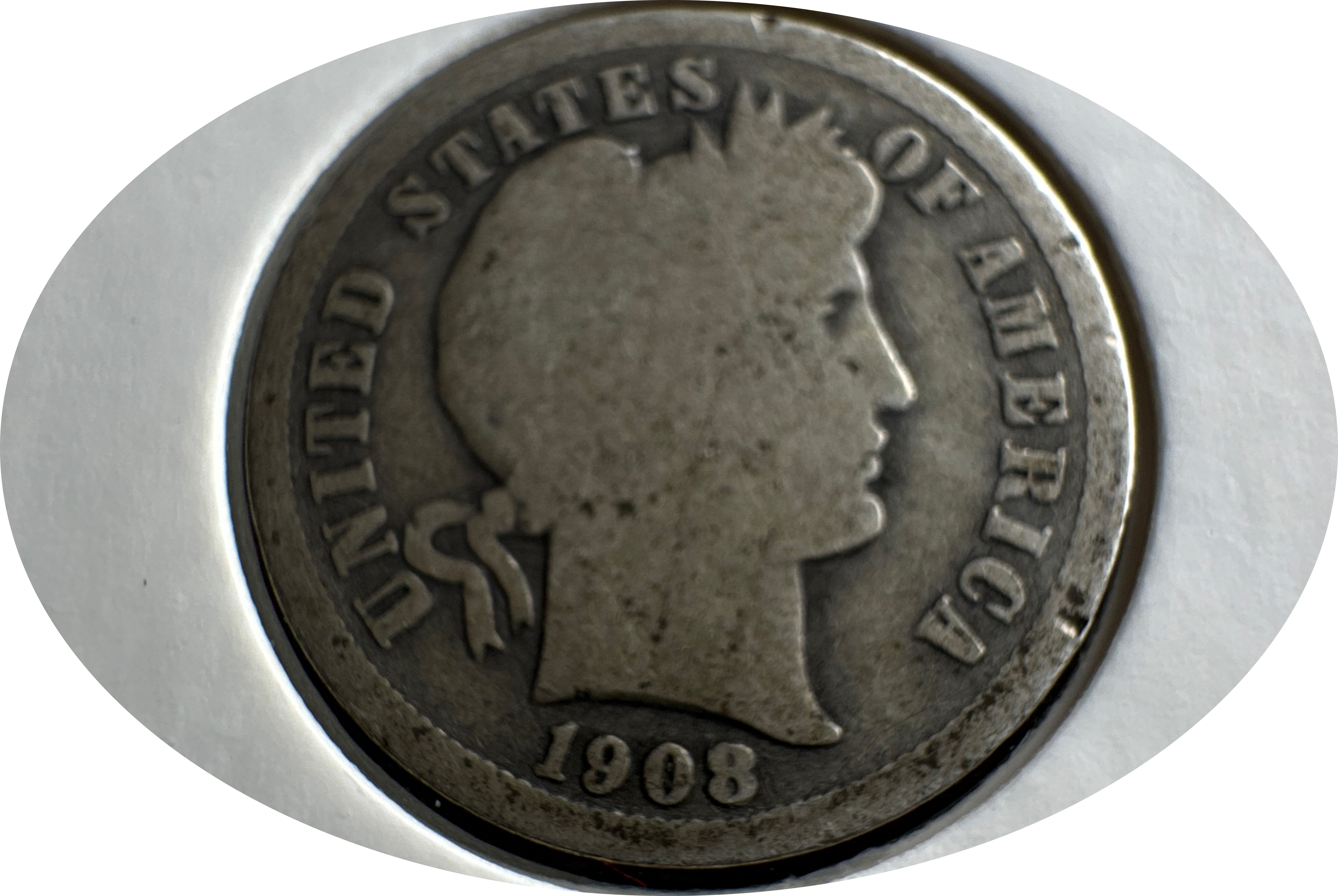 1908-P Barber Dime Ungraded