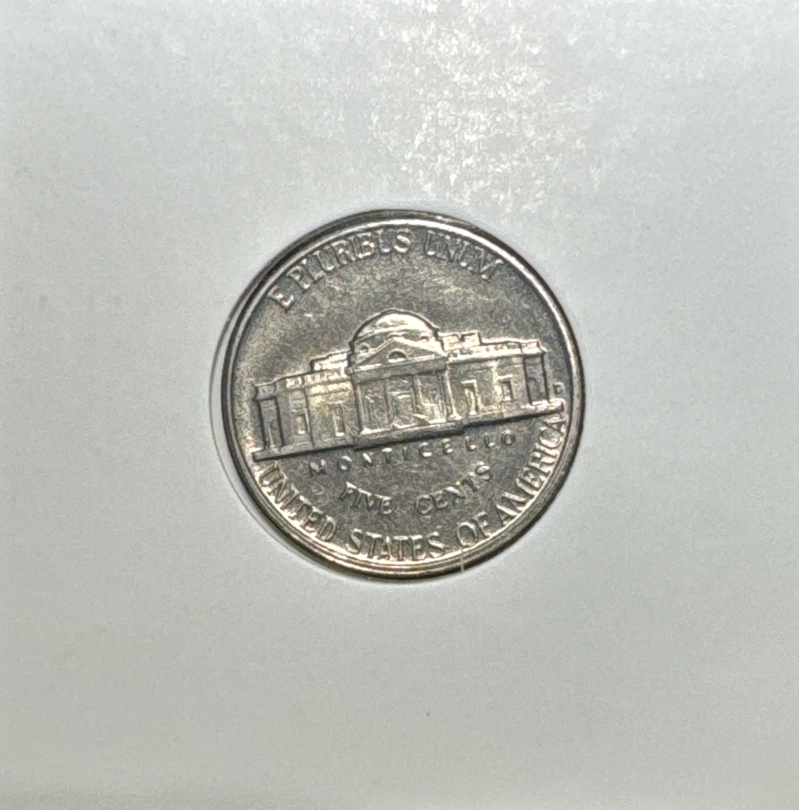 1960-D Jefferson Nickel Ungraded — back