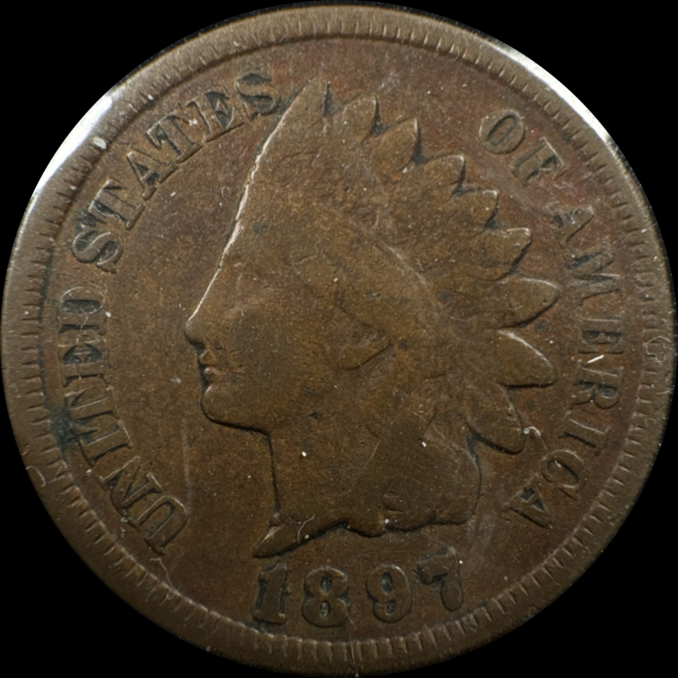 1897-P Indian Head Cent Ungraded