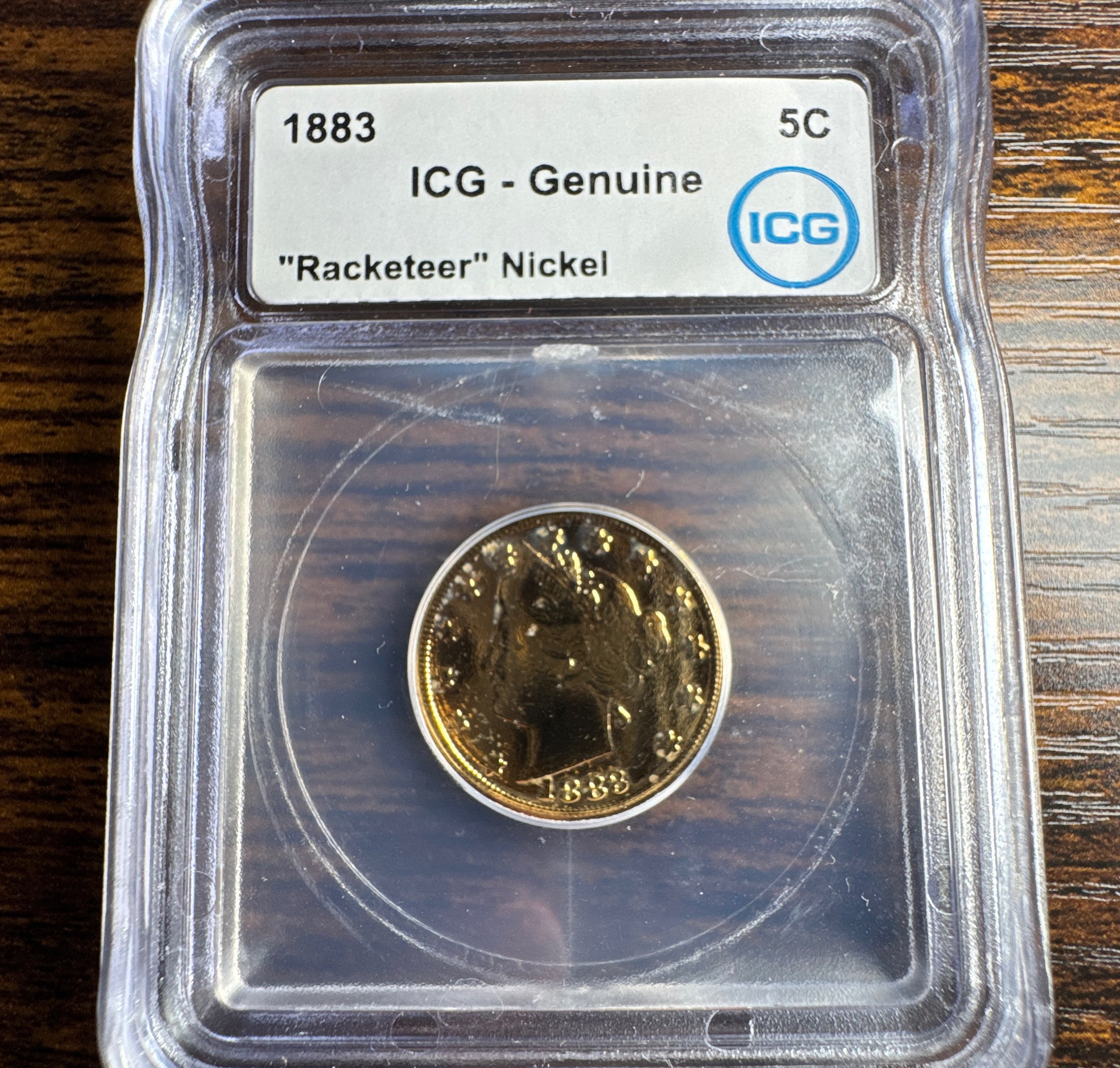 1883-P Liberty V Nickel Genuine