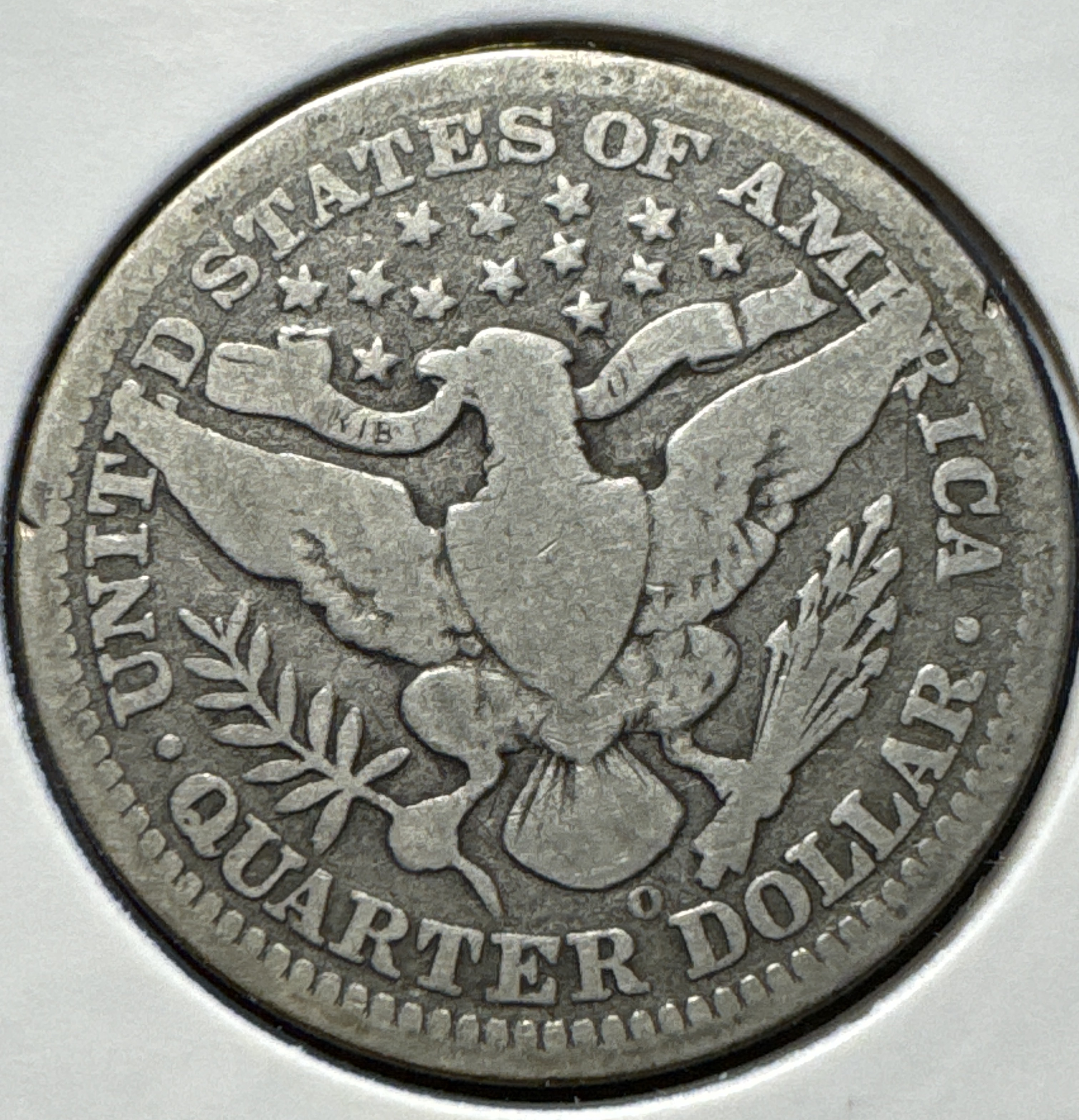 1907-O Barber Quarter Ungraded — back