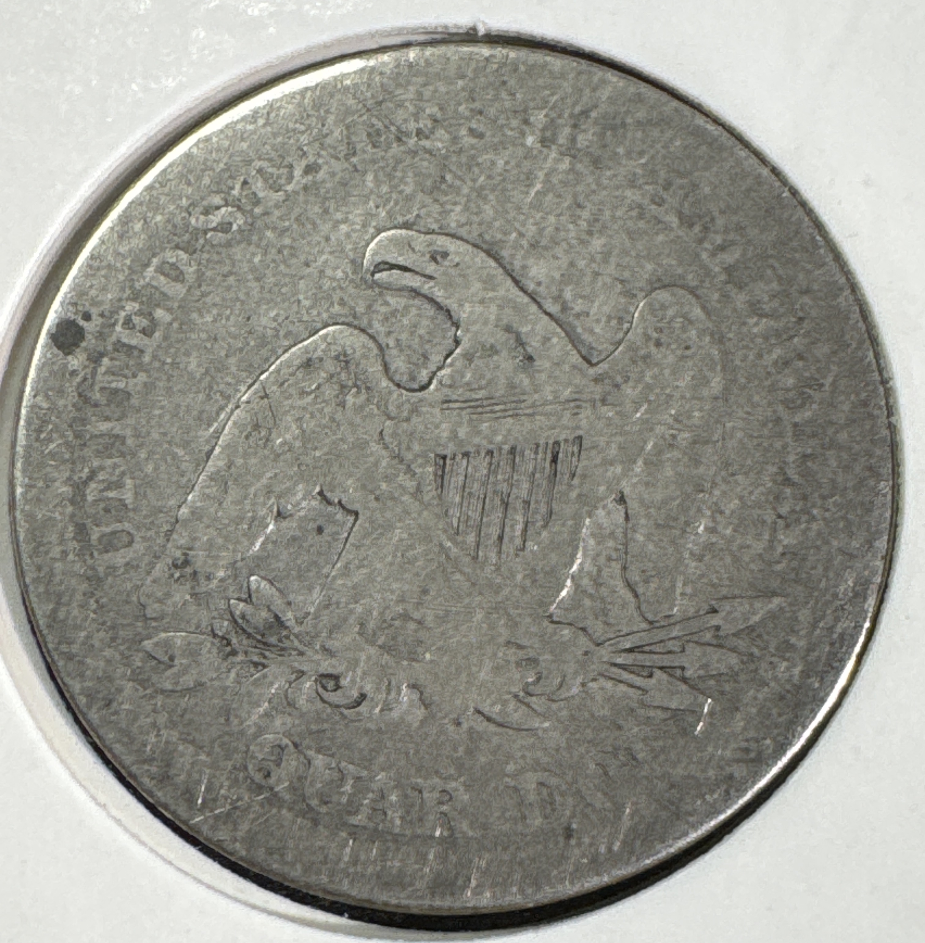 1856-P Seated Liberty Quarter Ungraded — back