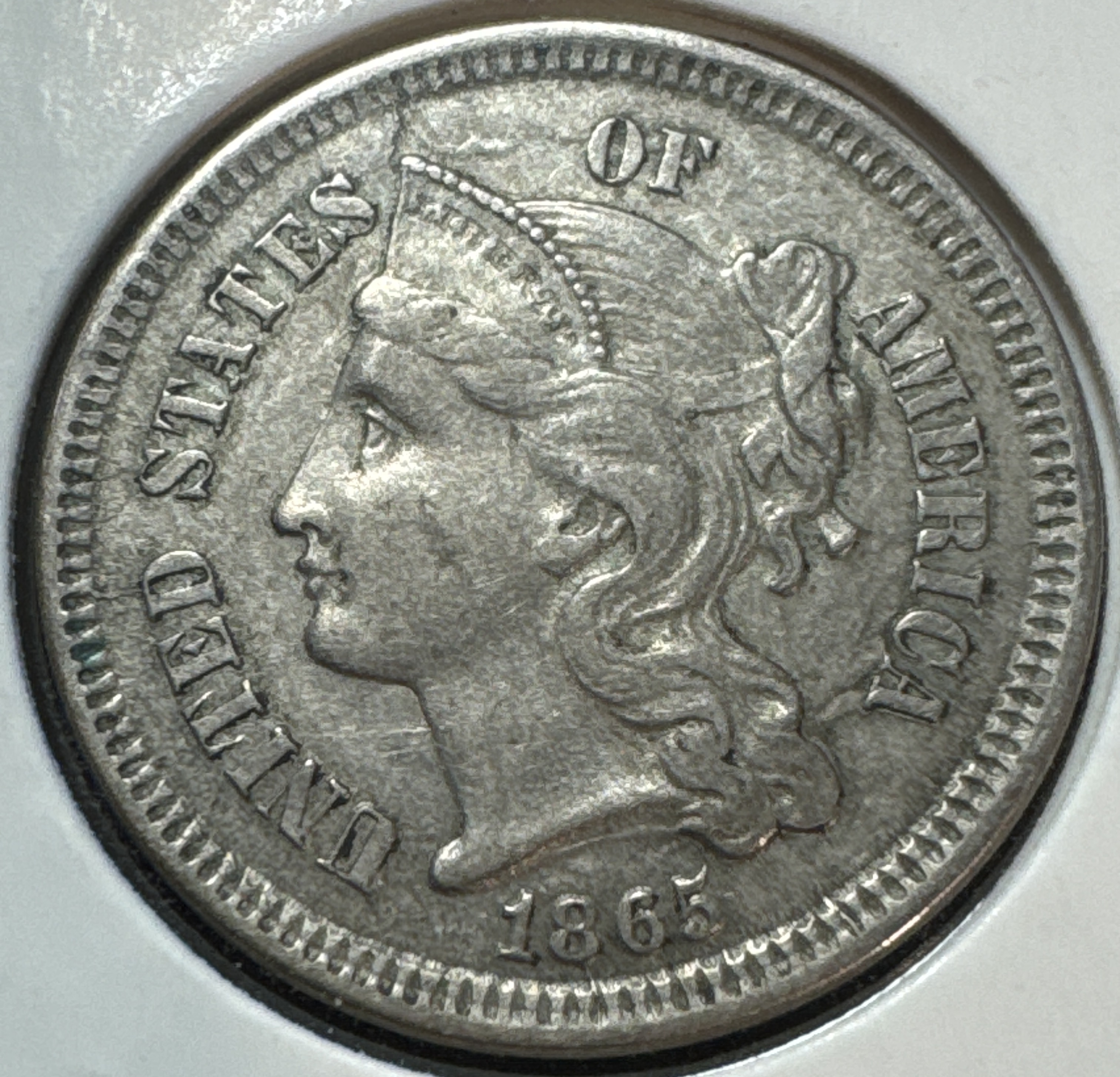 1865-P 3-Cent Nickel Ungraded