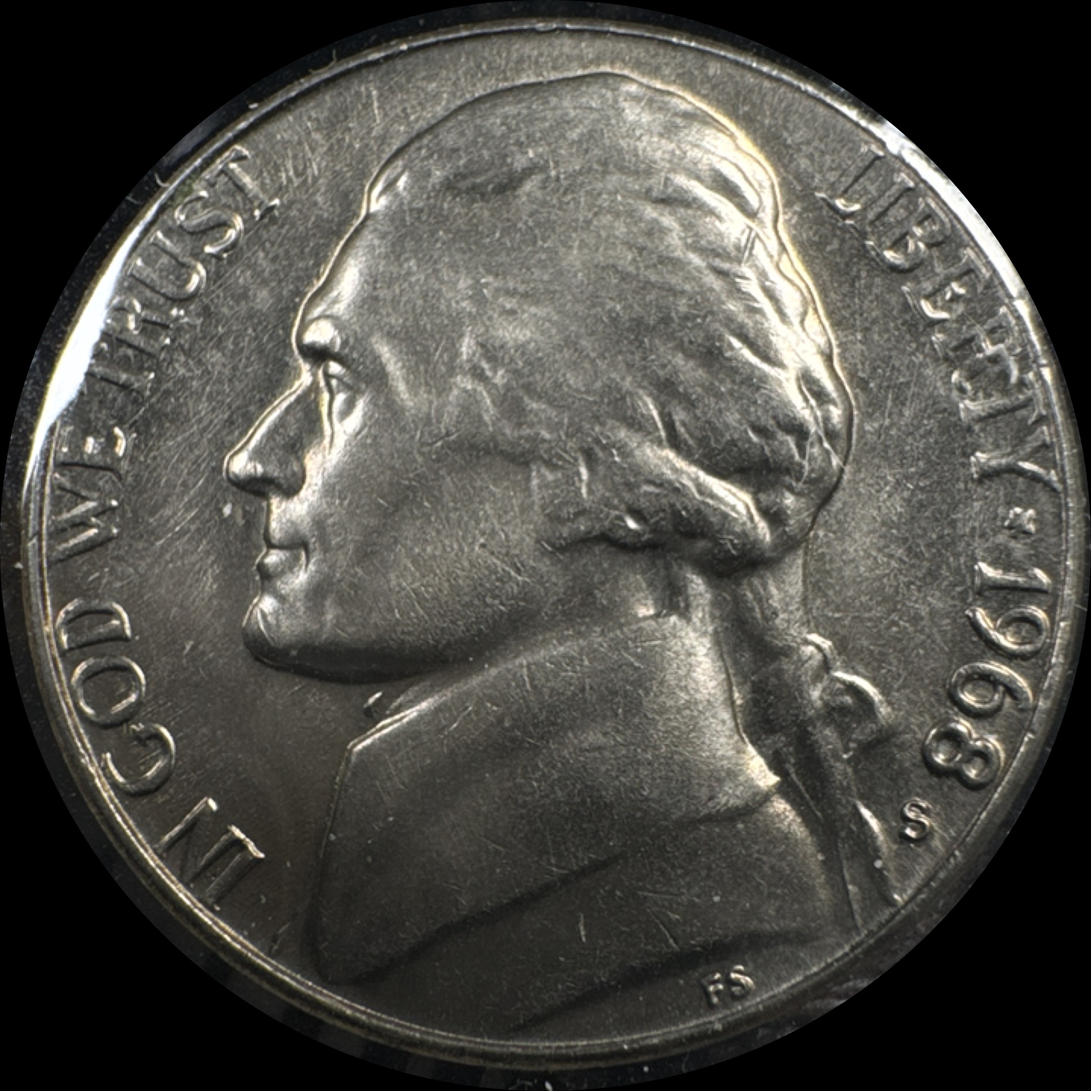 1968-S Jefferson Nickel Ungraded
