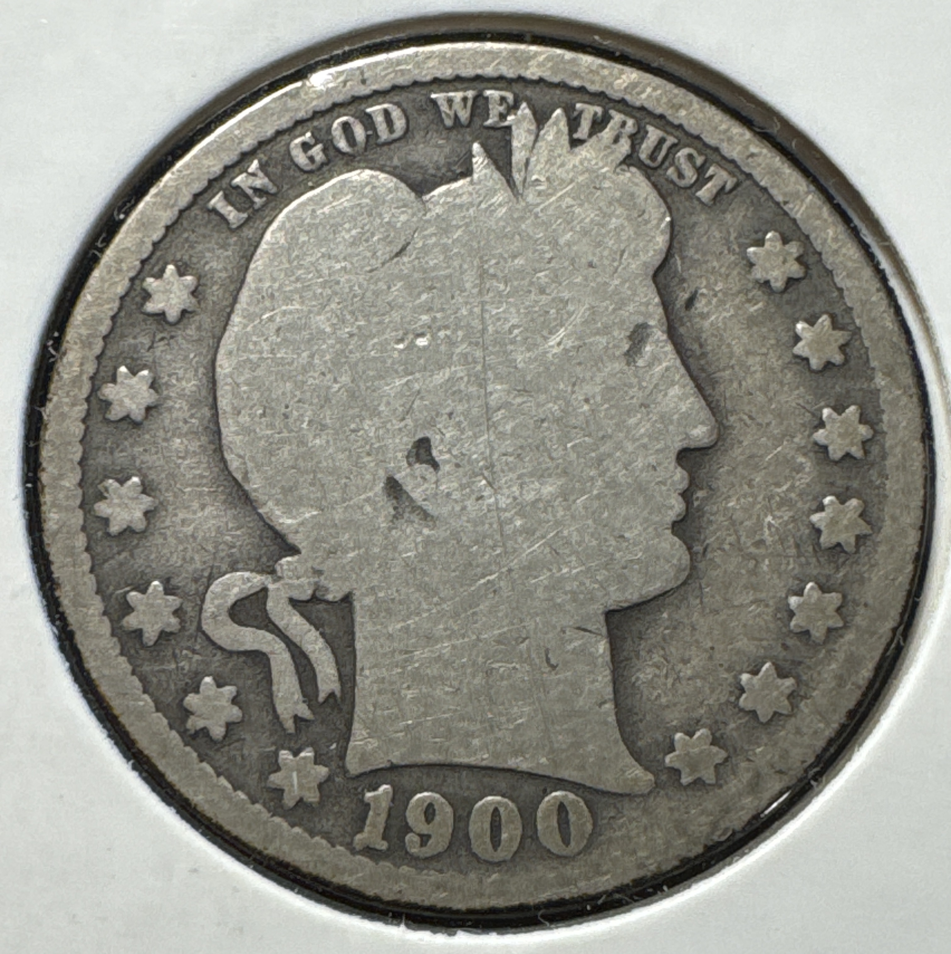 1900-S Barber Quarter Ungraded