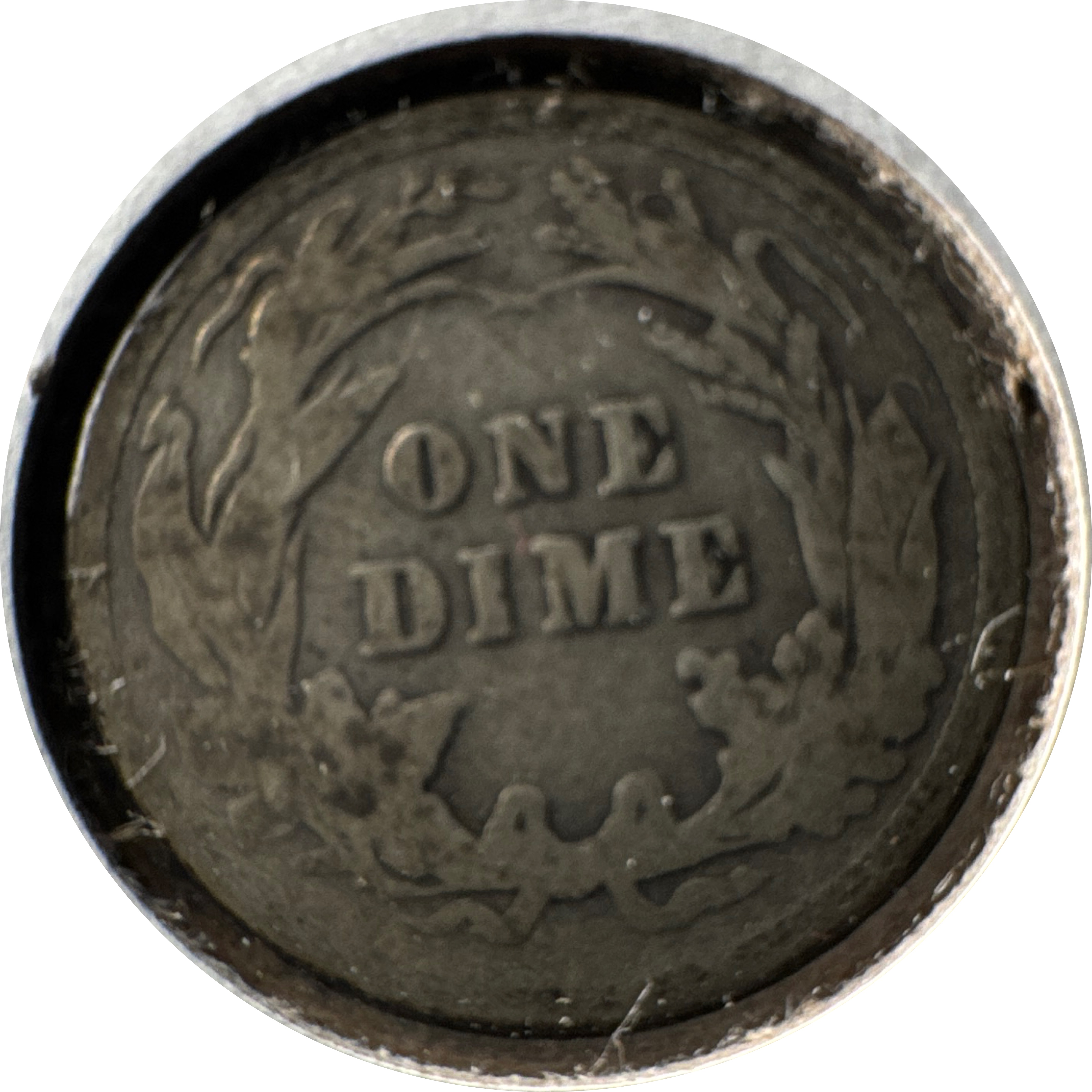 1909-P Barber Dime Ungraded — back