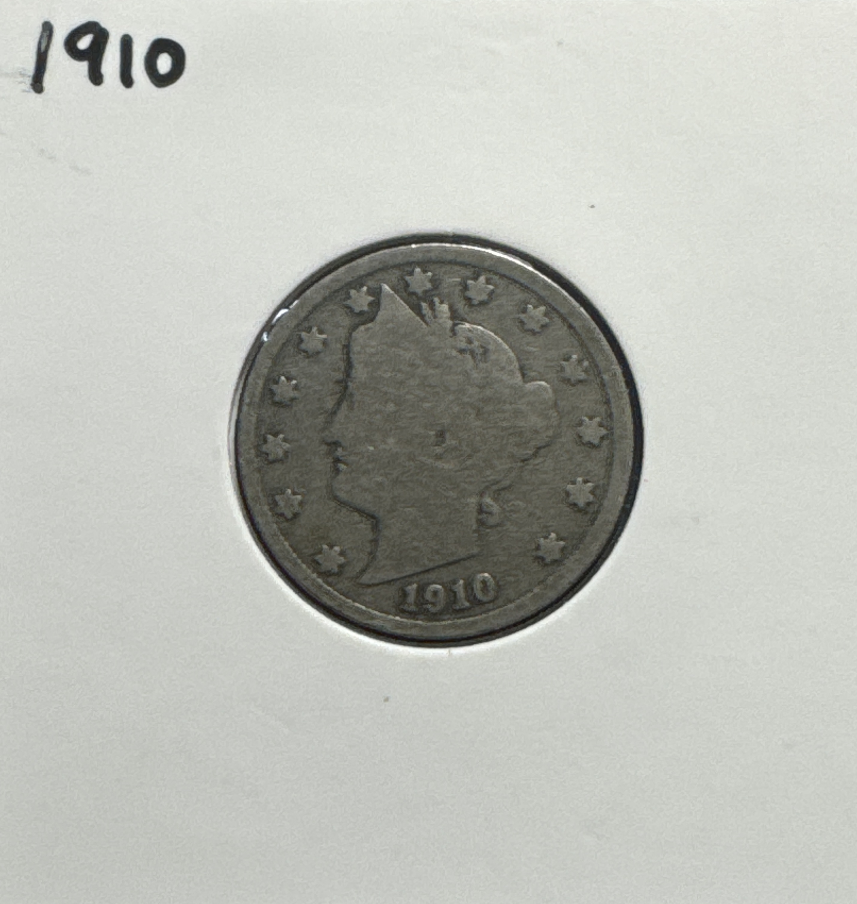 1910-P Liberty V Nickel Ungraded