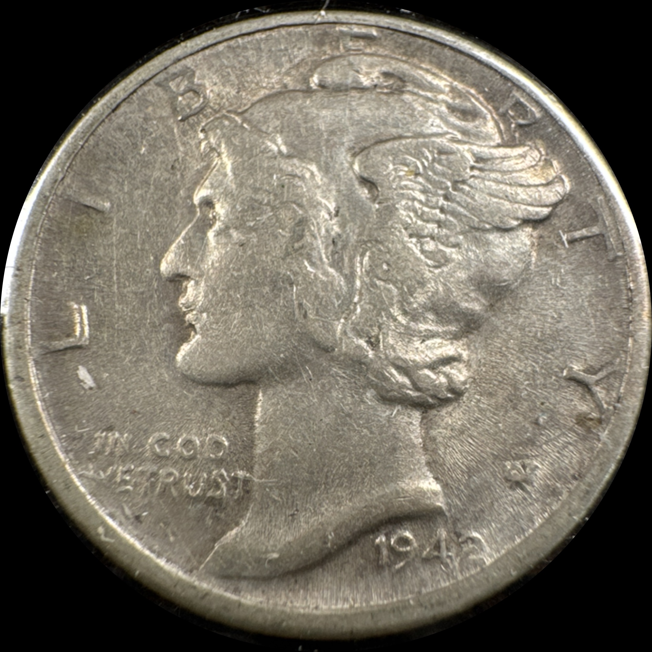 1942-D Mercury Dime Ungraded