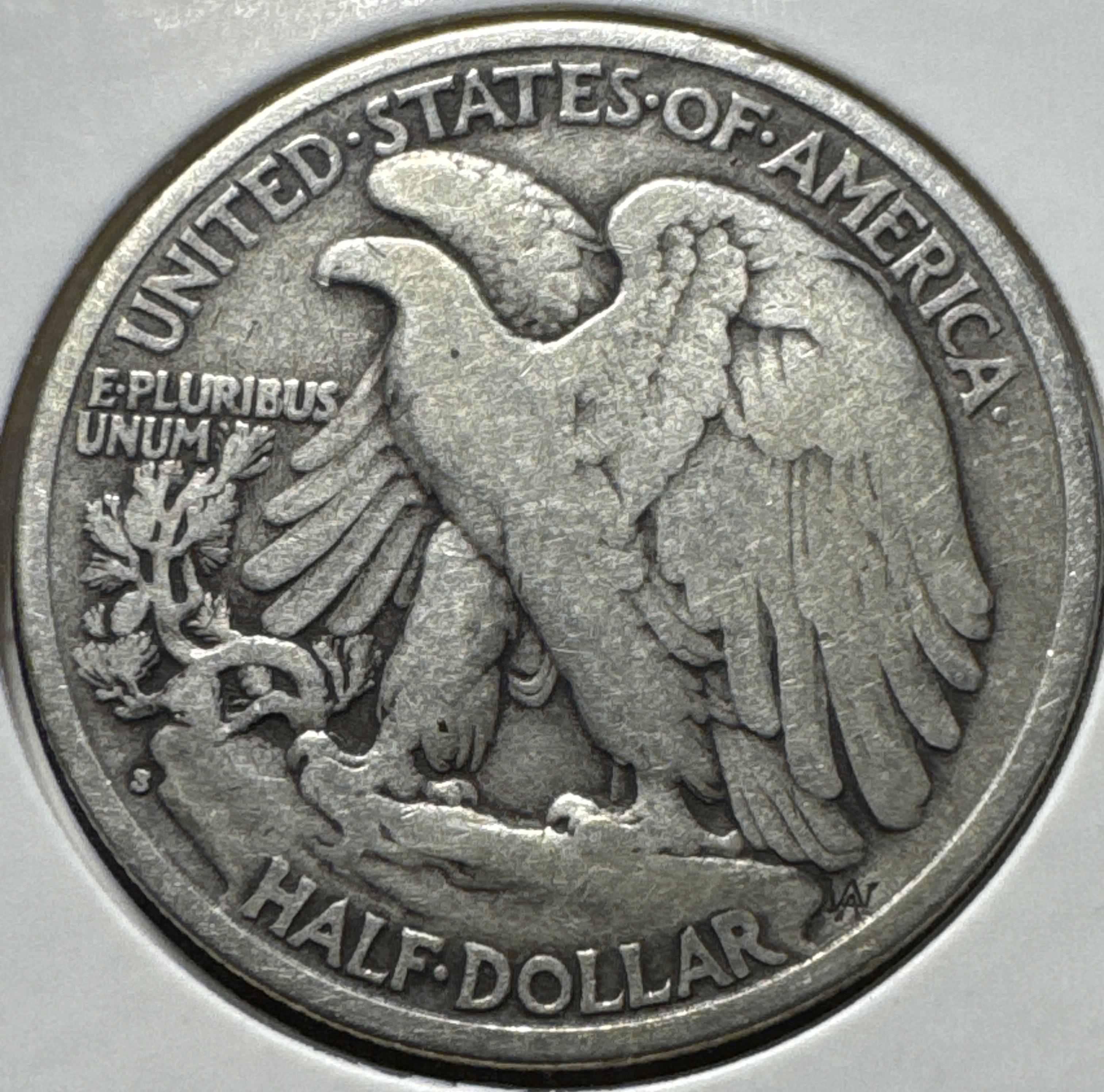 1939-S Walking Liberty Half Dollar Ungraded — back