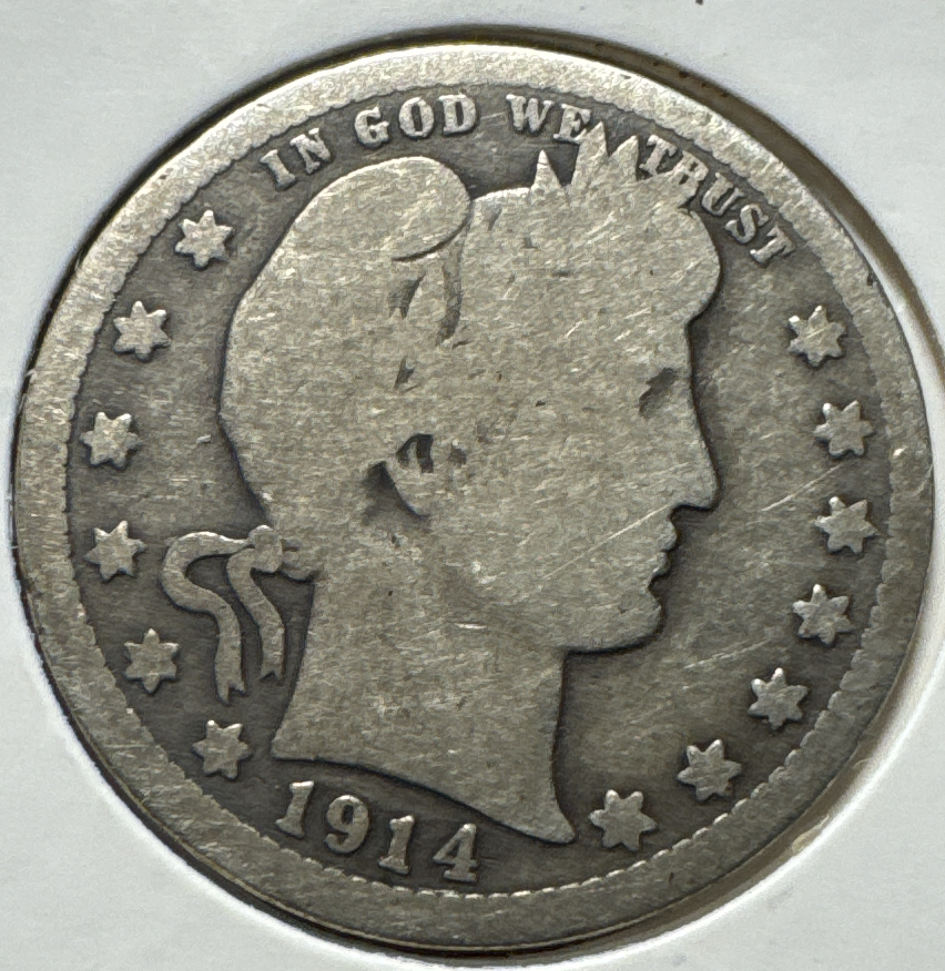 1914-P Barber Quarter Ungraded