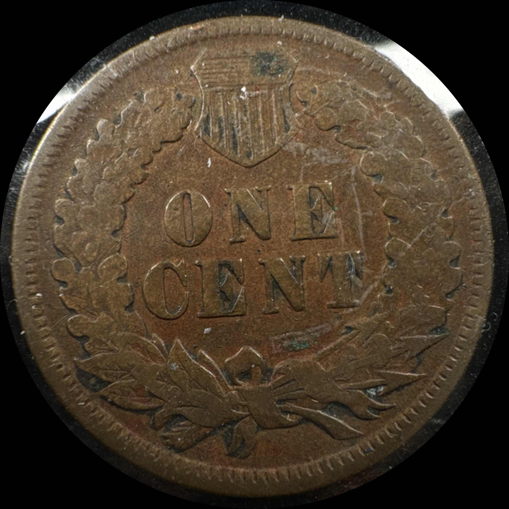 1897-P Indian Head Cent Ungraded — back
