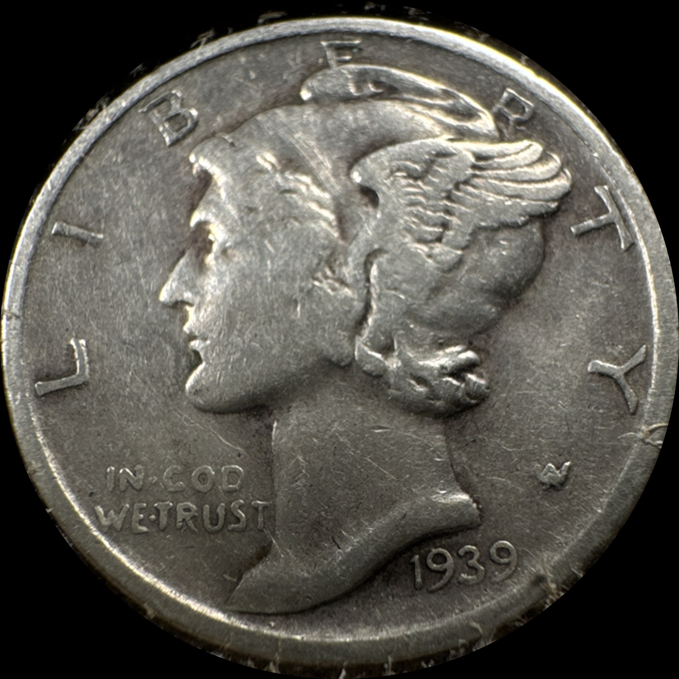 1939-S Mercury Dime Ungraded