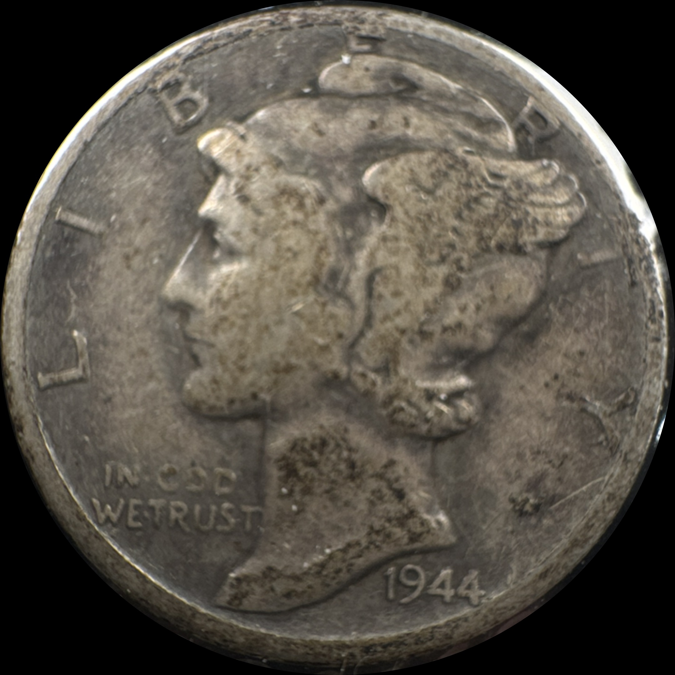 1944-S Mercury Dime Ungraded