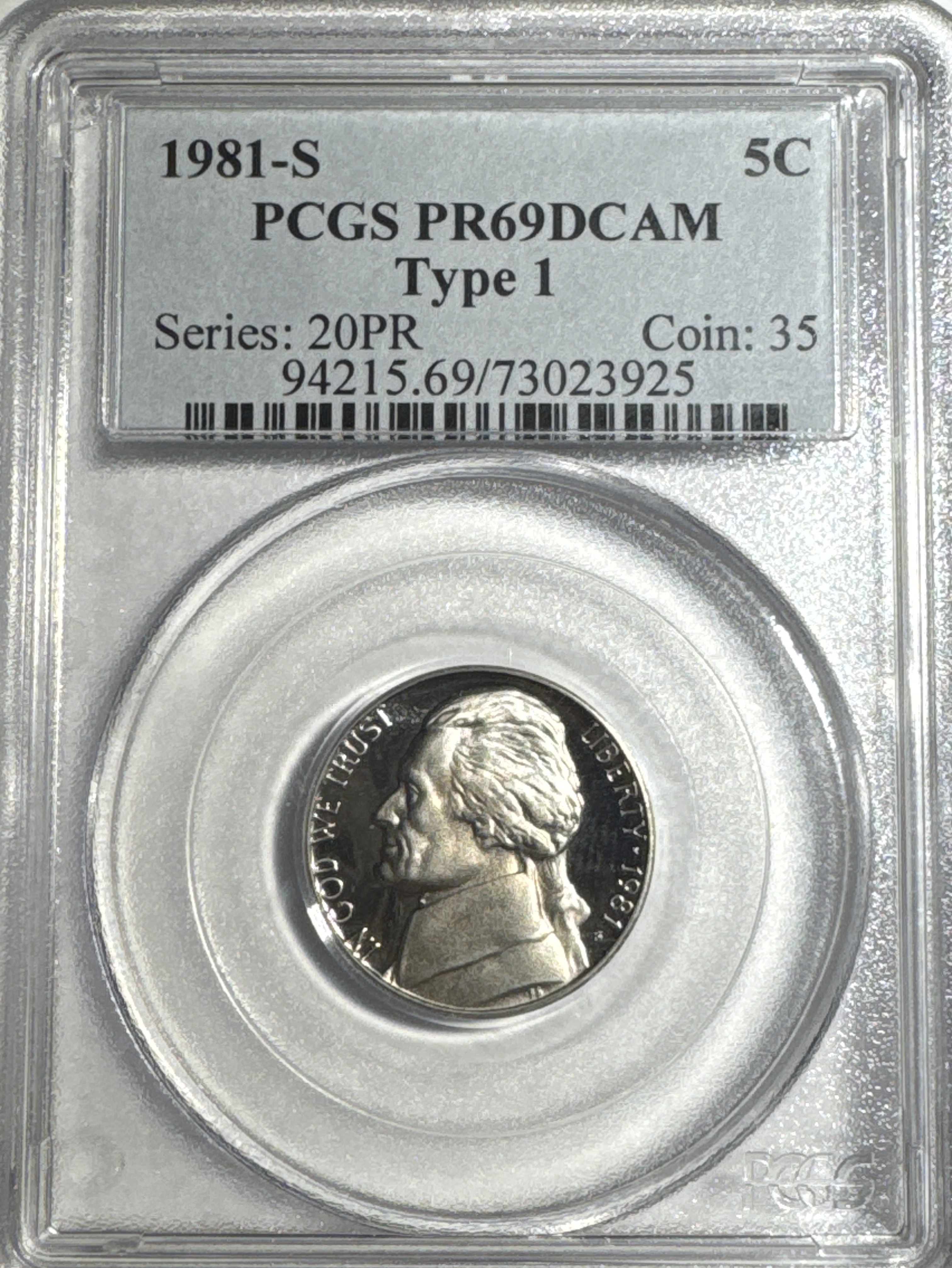 1981-S Jefferson Nickel PR69