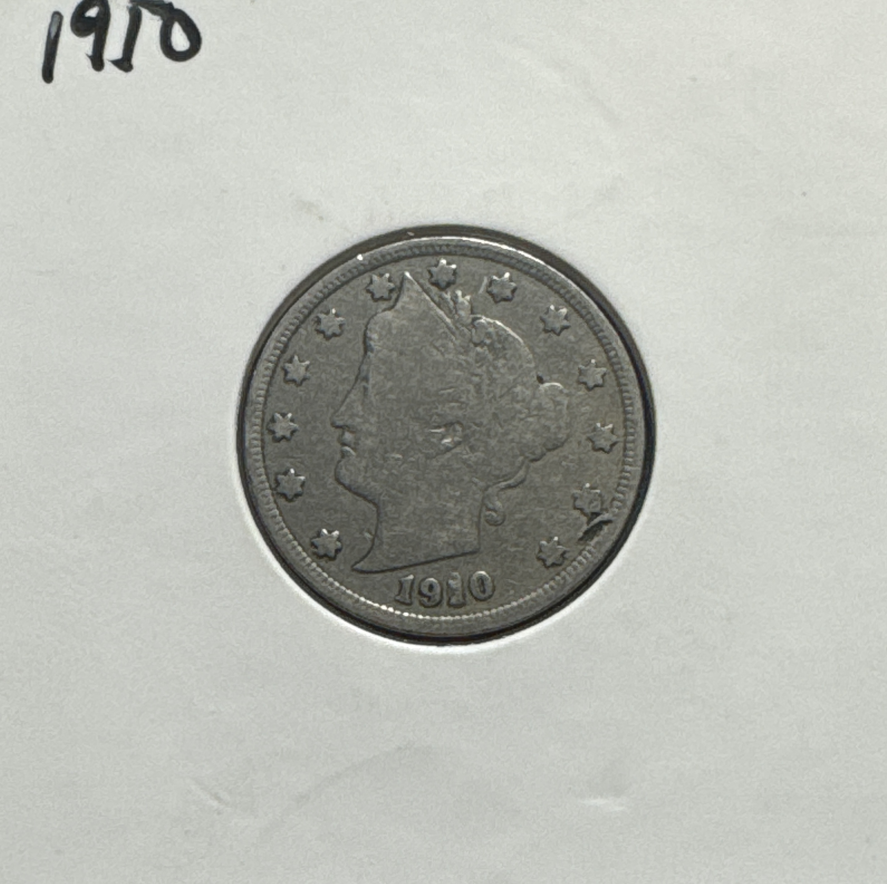 1910-P Liberty V Nickel Ungraded